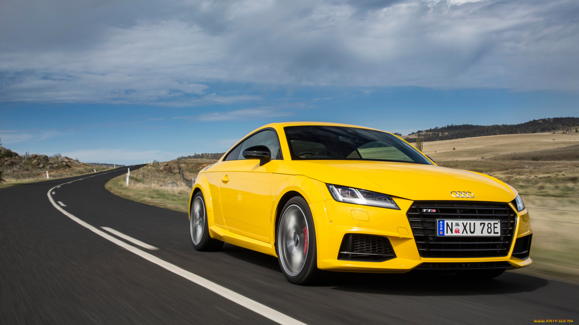 автомобили, audi, желтый, 2015г, 8s, au-spec, coupе, tts