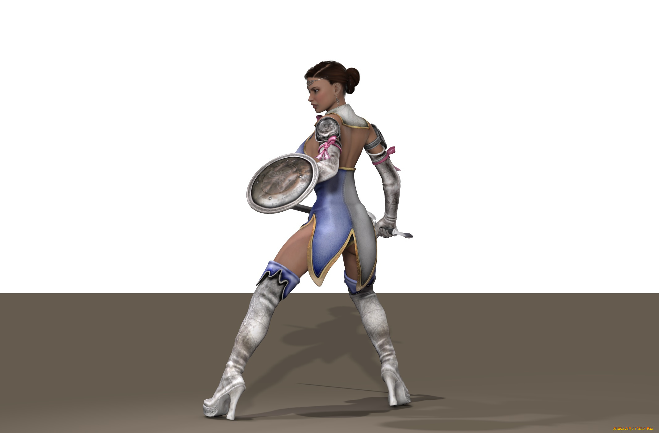 3д, графика, амазонки, , amazon, амазонка, щит, меч, взгляд, девушка, воительница, фон