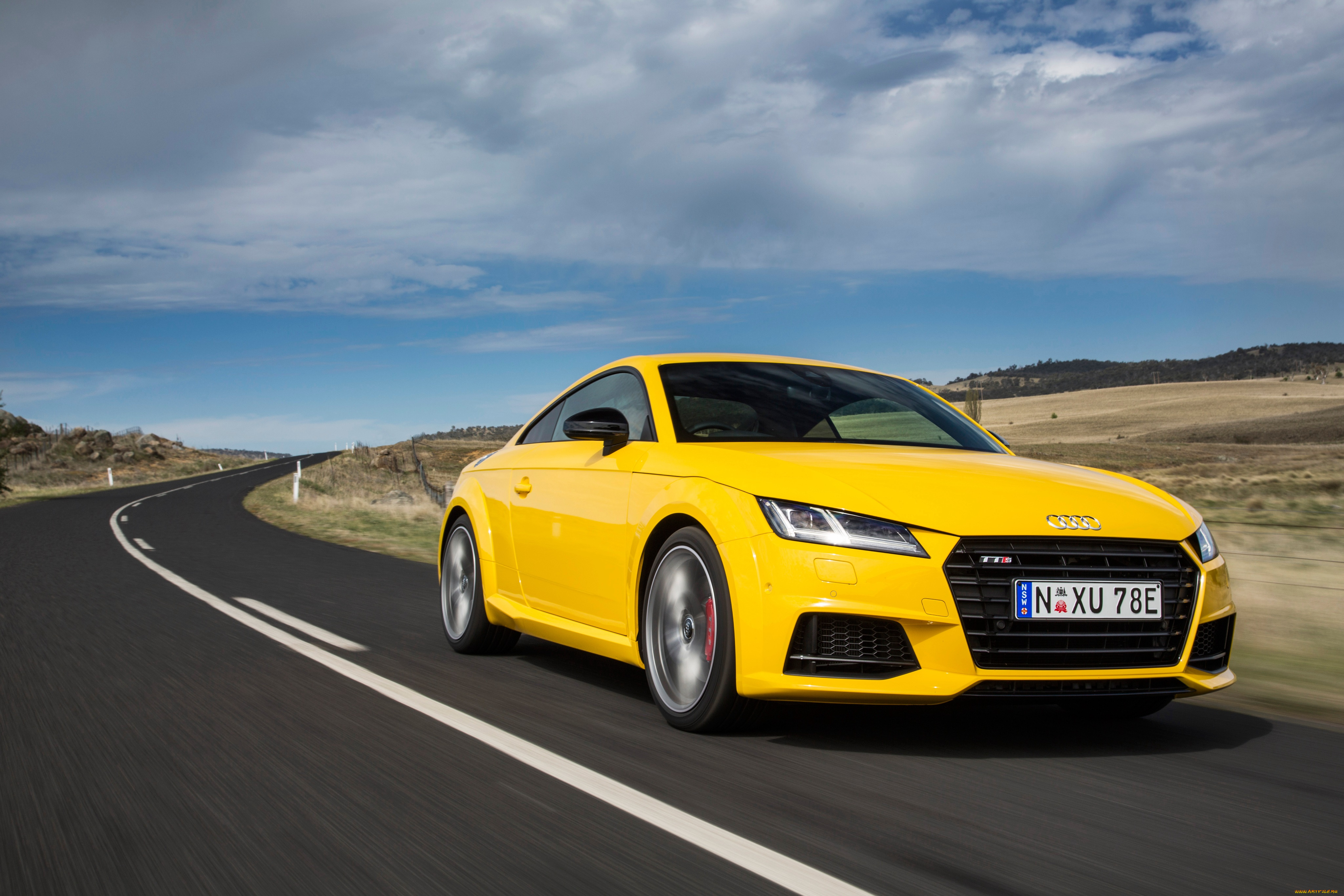 автомобили, audi, желтый, 2015г, 8s, au-spec, coupе, tts