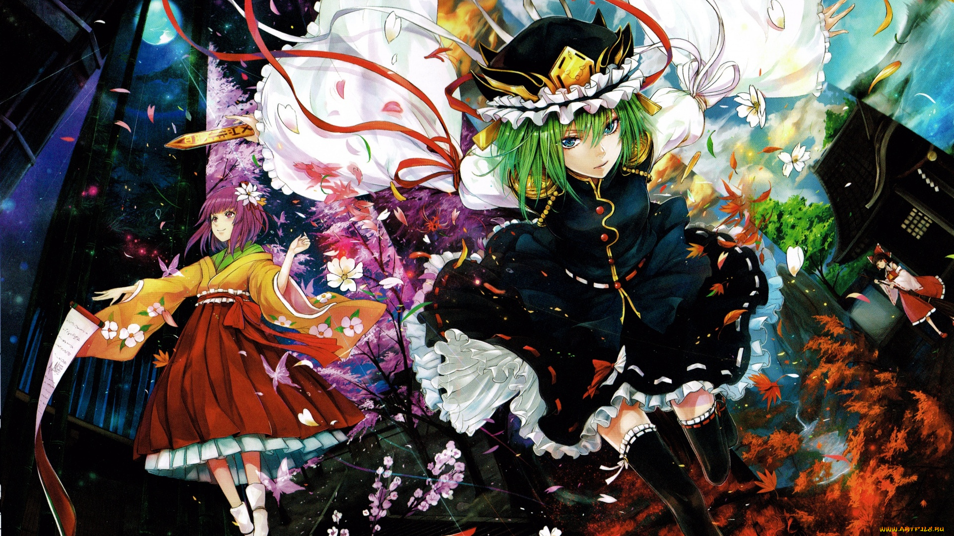 аниме, touhou, оборки, проект, восток, луна, project, шапка