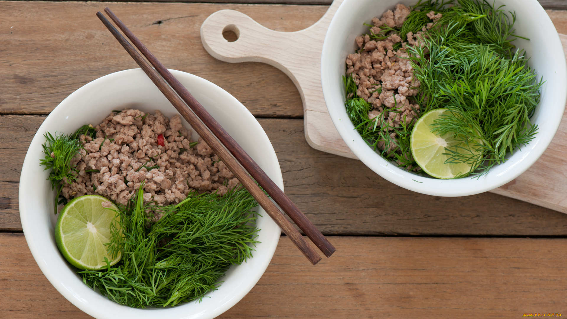 еда, мясные, блюда, зелень, мясо