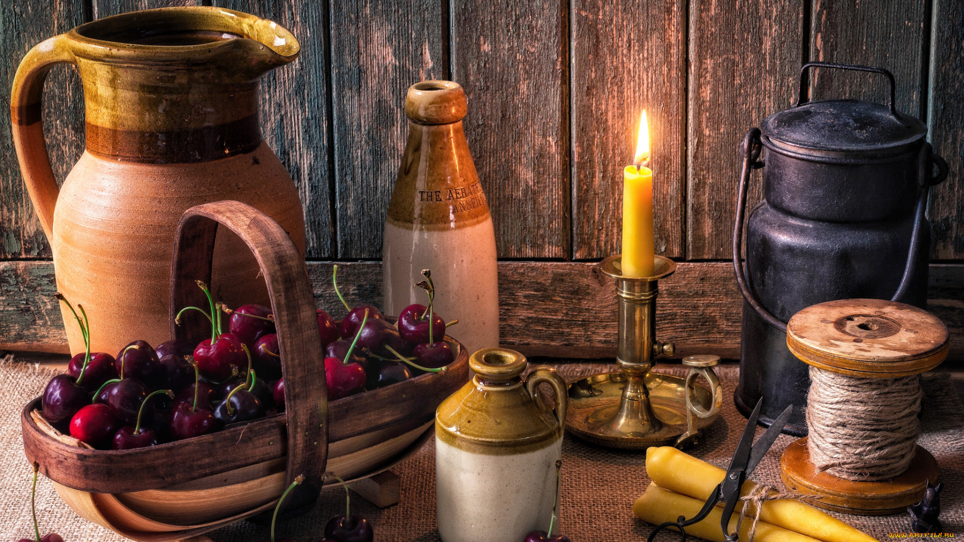 еда, натюрморт, лампа, ягоды