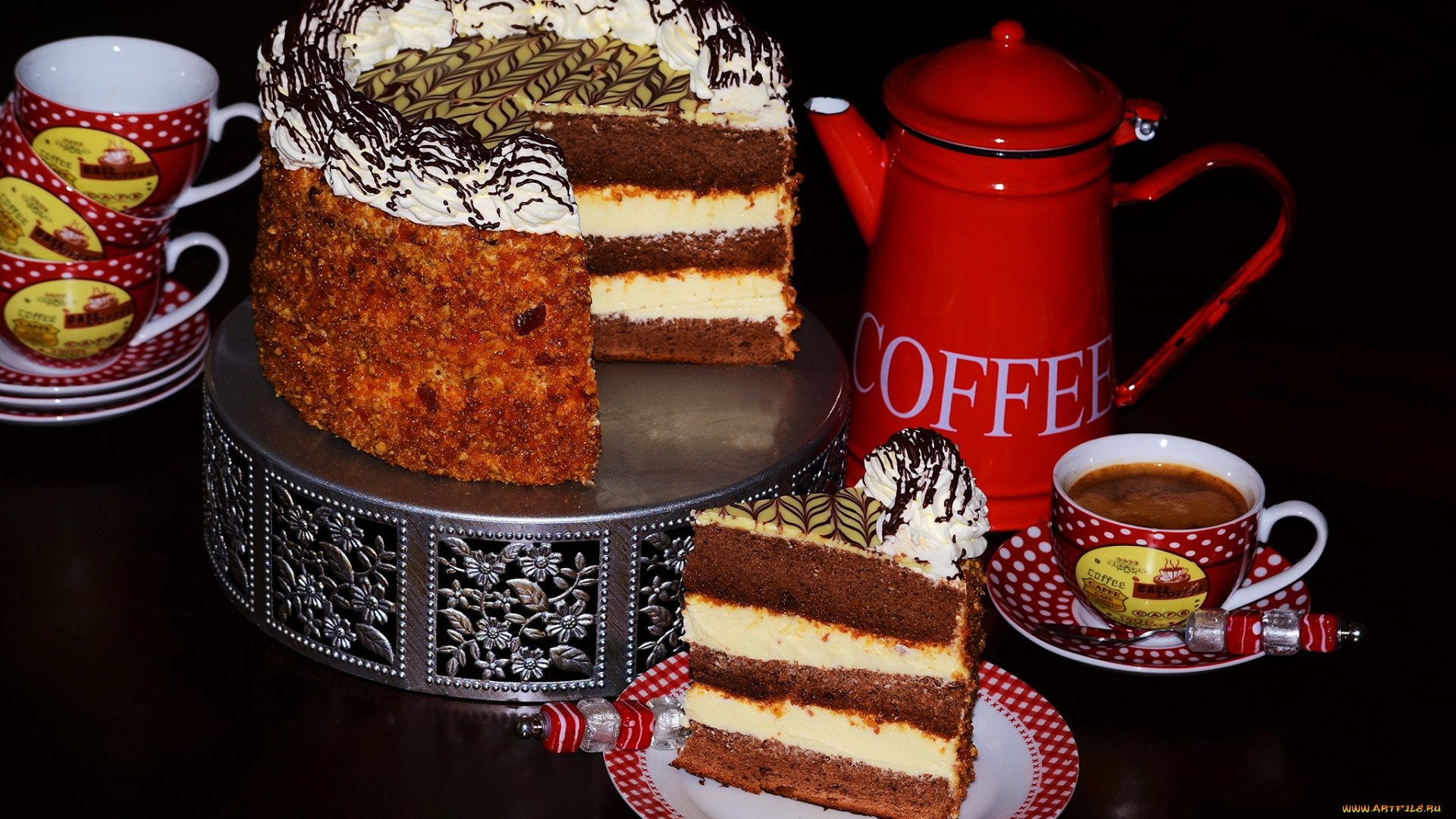 еда, торты, кофепитие