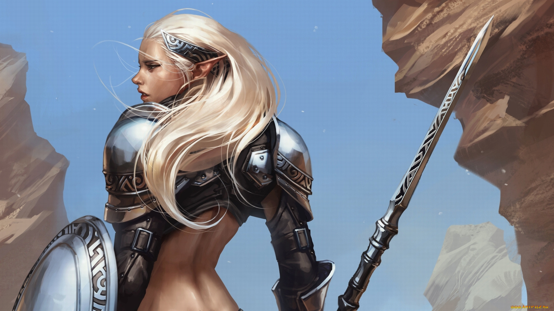 фэнтези, эльфы, фентези, эльф, девушка, арт