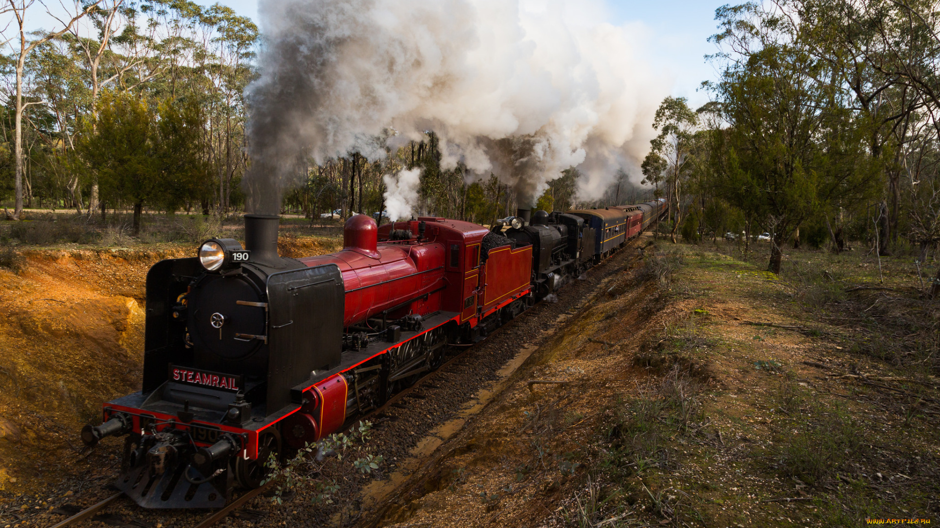 техника, паровозы, состав, локомотив, рельсы