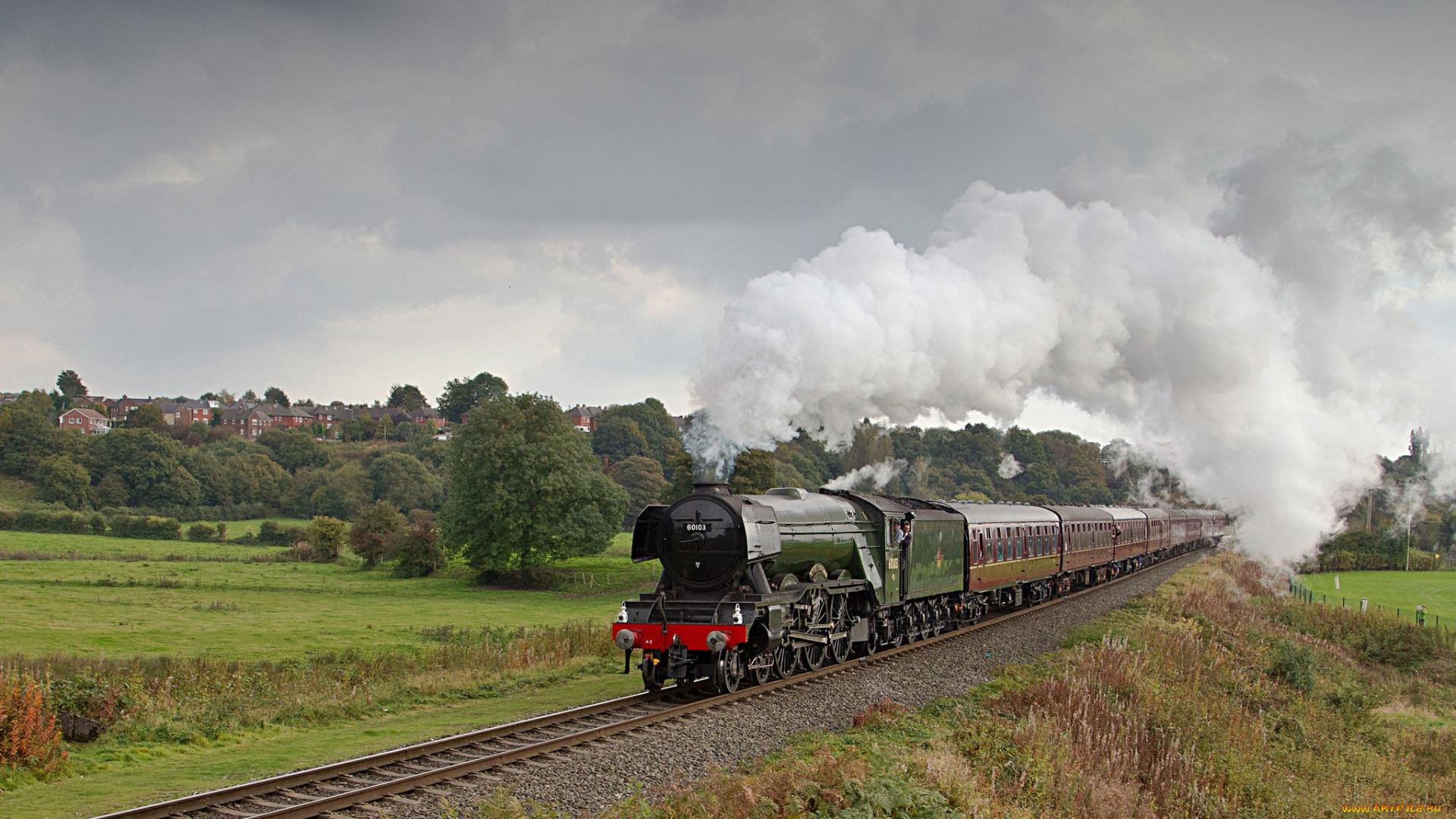 техника, паровозы, состав, локомотив, рельсы