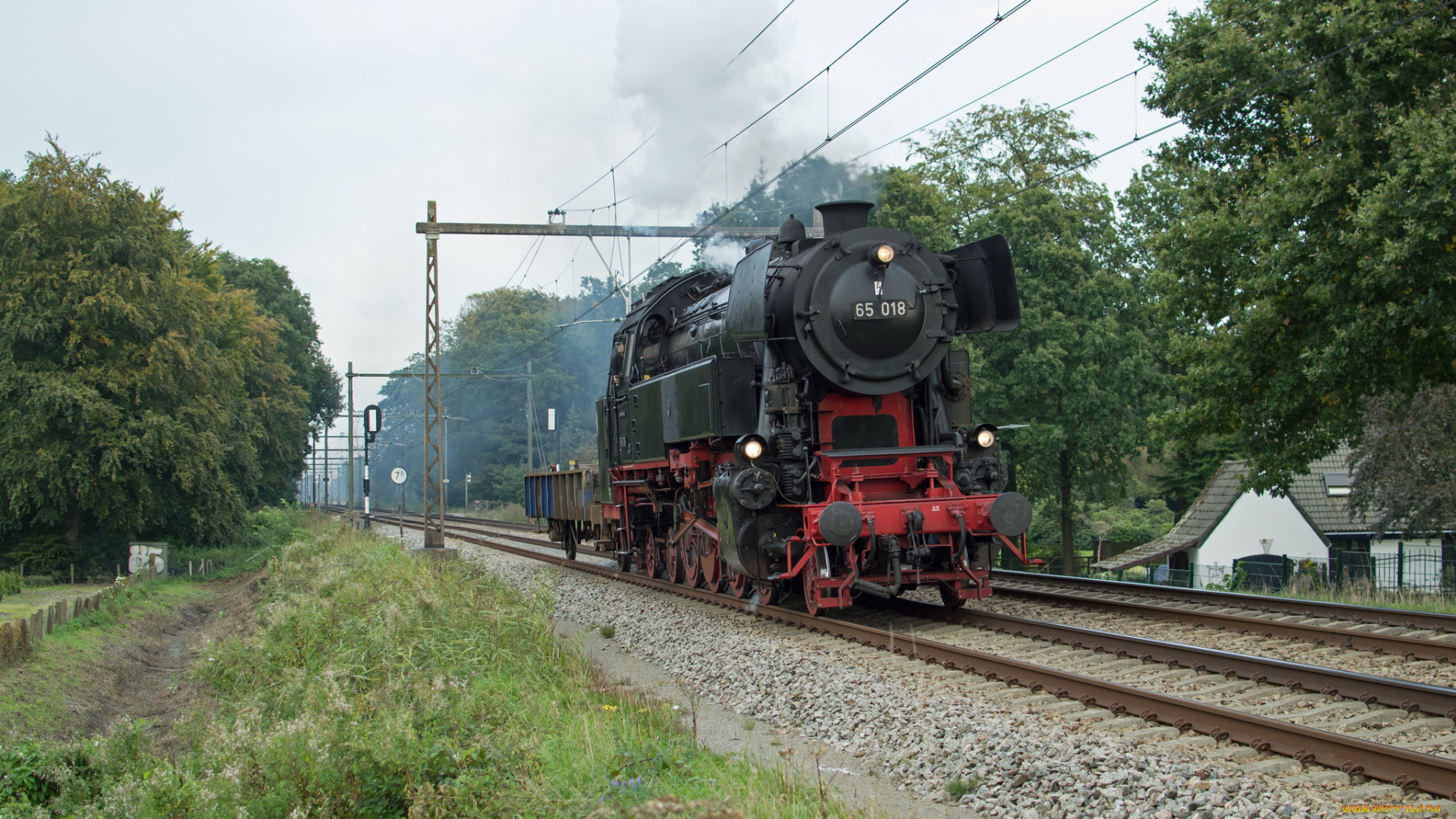 техника, паровозы, состав, рельсы, локомотив