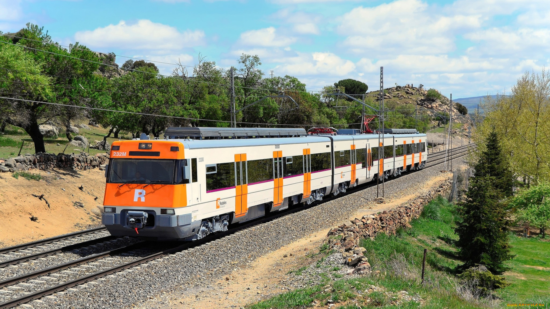 техника, поезда, рельсы, локомотив, состав