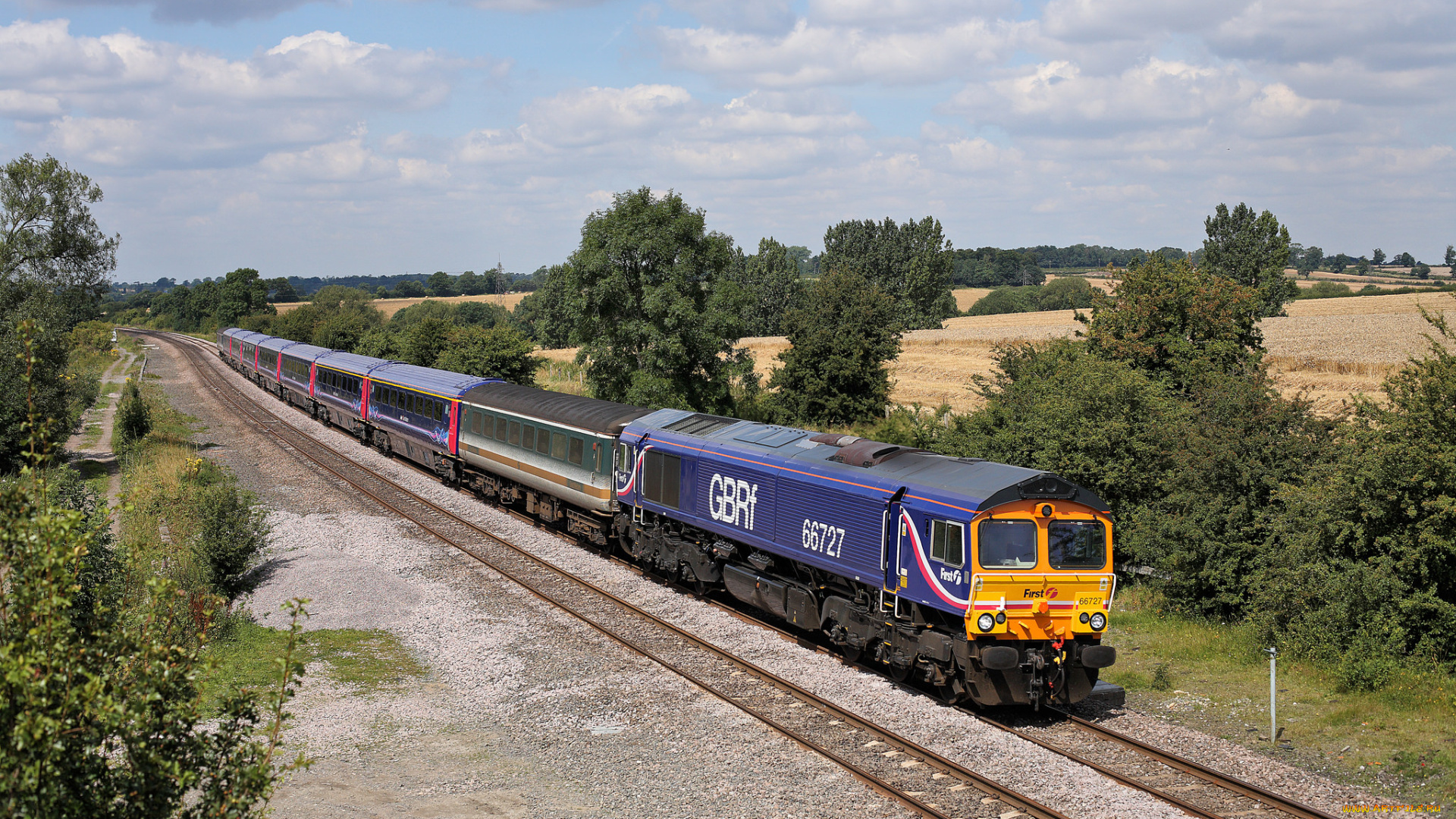 техника, поезда, рельсы, локомотив, состав