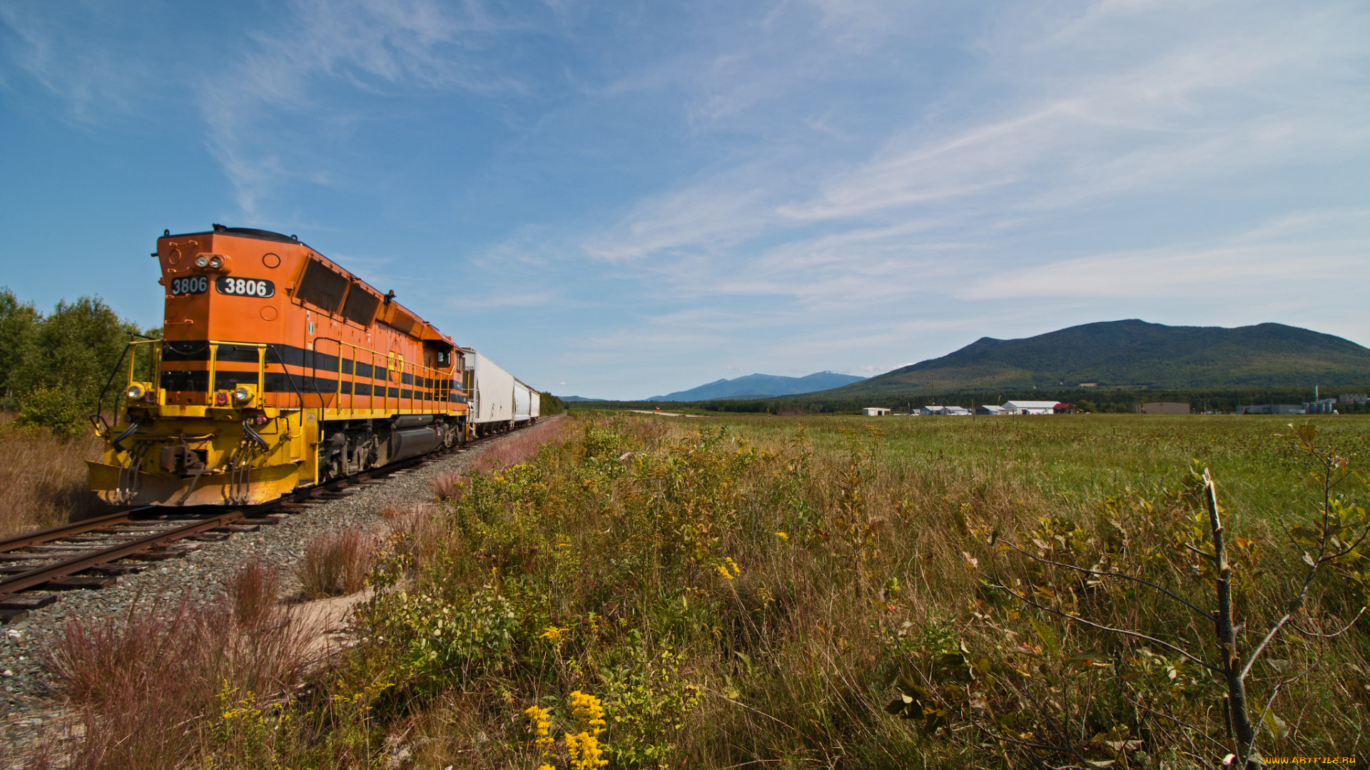 техника, поезда, рельсы, локомотив, состав
