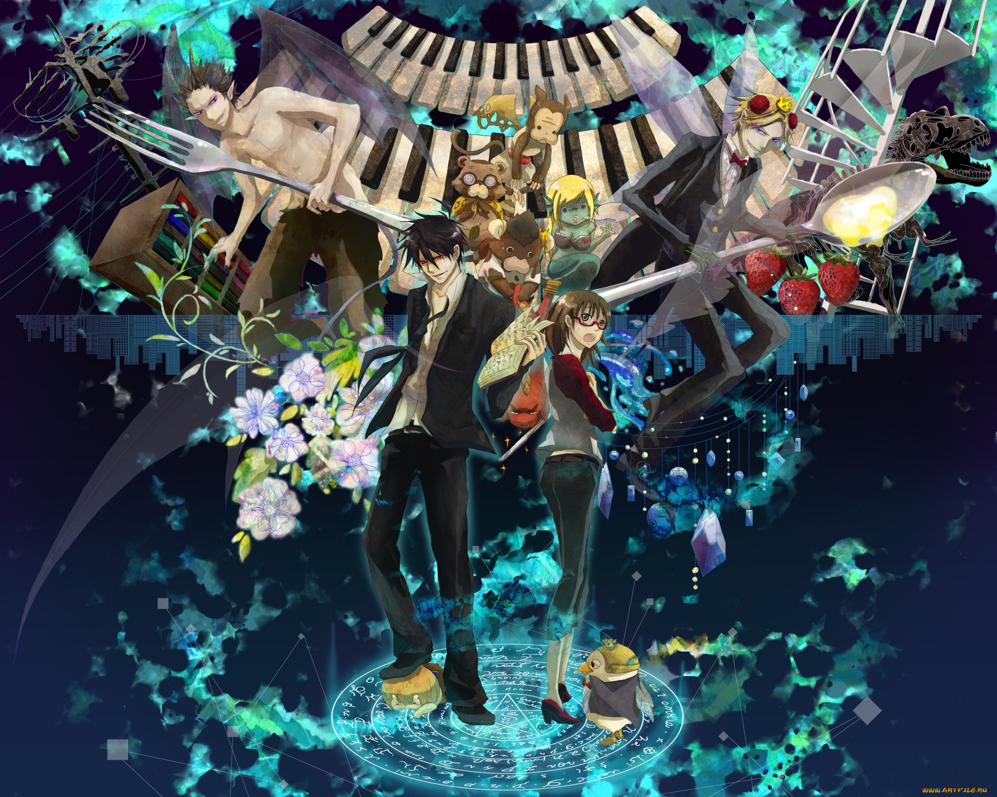 аниме, yondemasuyo, , azazel-san, персонажи