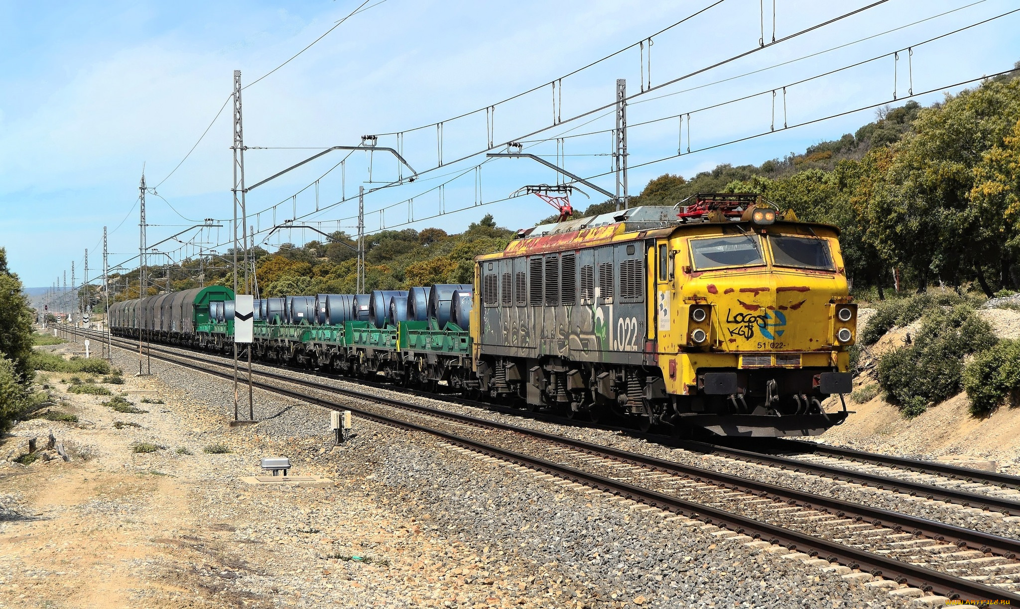 техника, поезда, рельсы, локомотив, состав