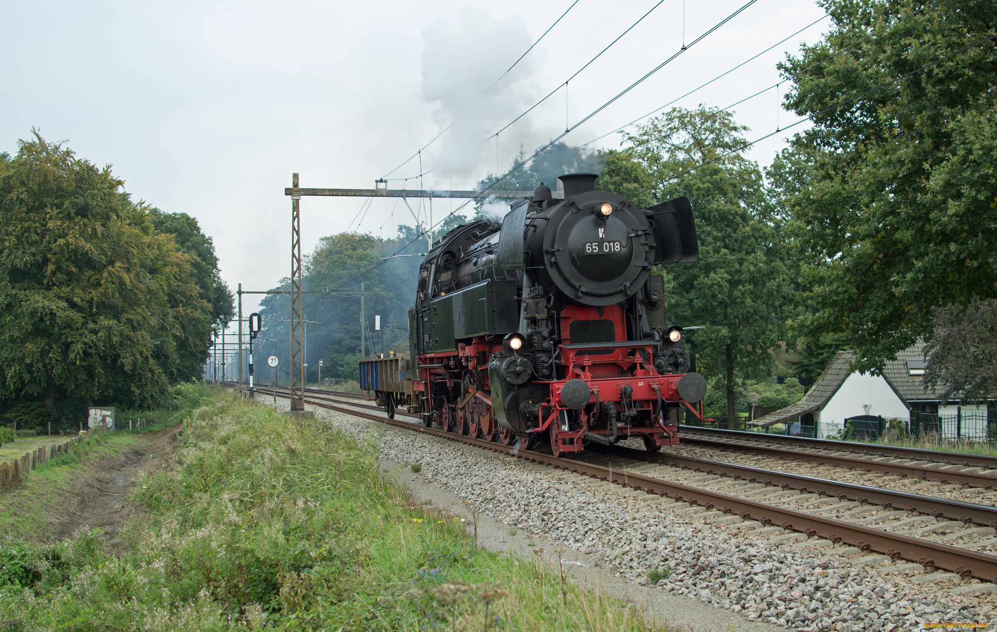 техника, паровозы, состав, рельсы, локомотив