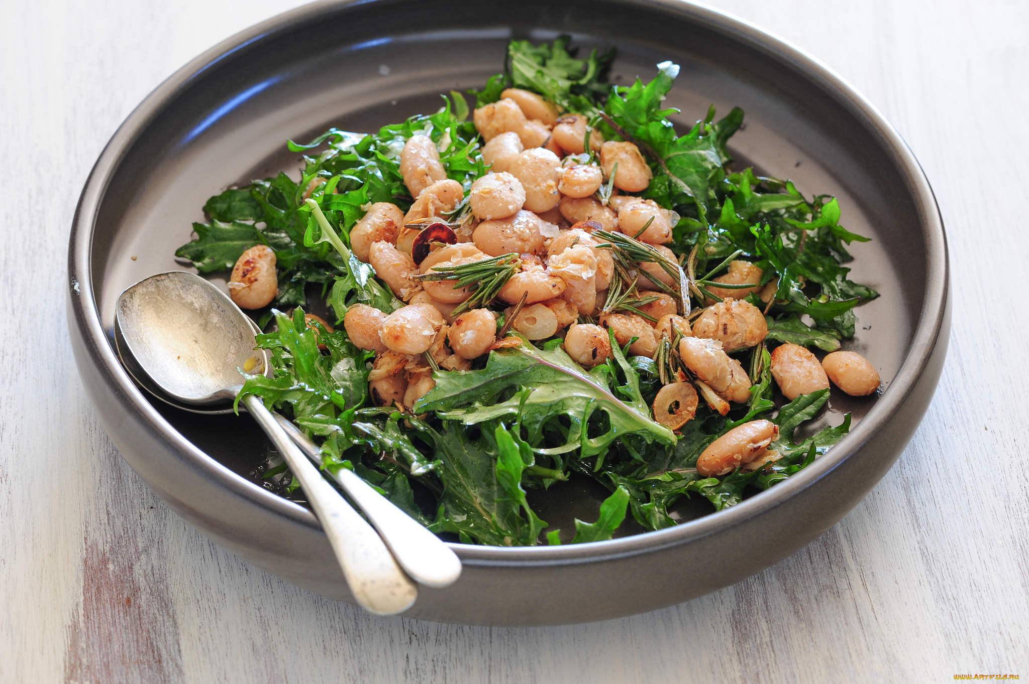 еда, вторые, блюда, фасоль, зелень