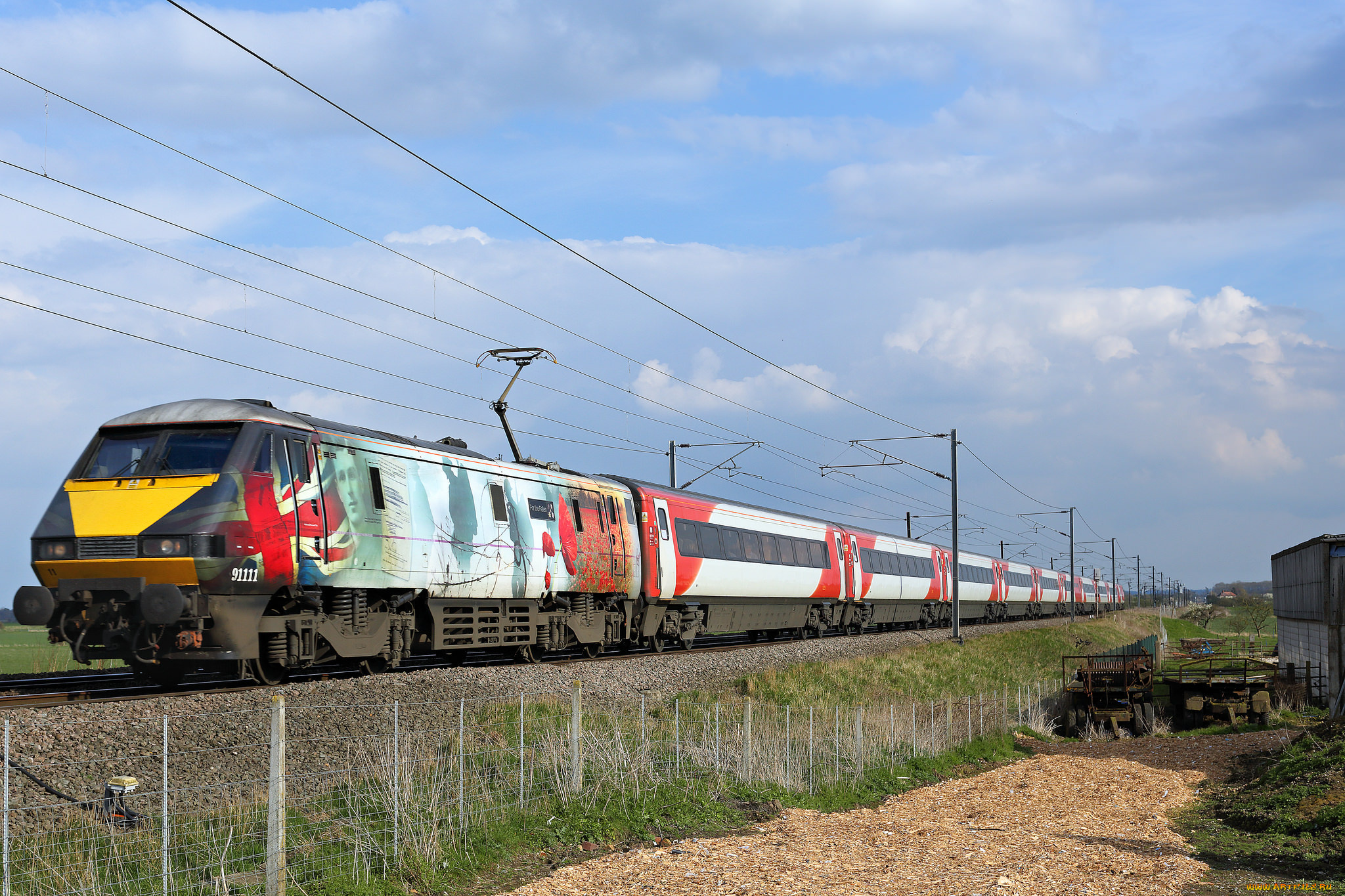 техника, электровозы, рельсы, локомотив, состав