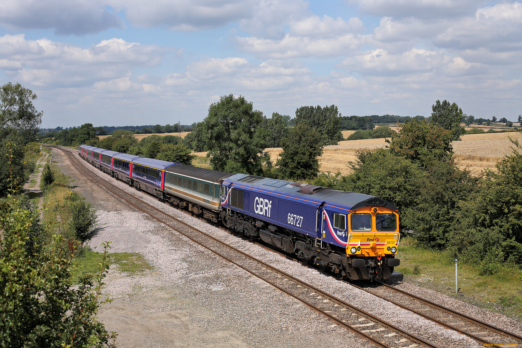 техника, поезда, рельсы, локомотив, состав