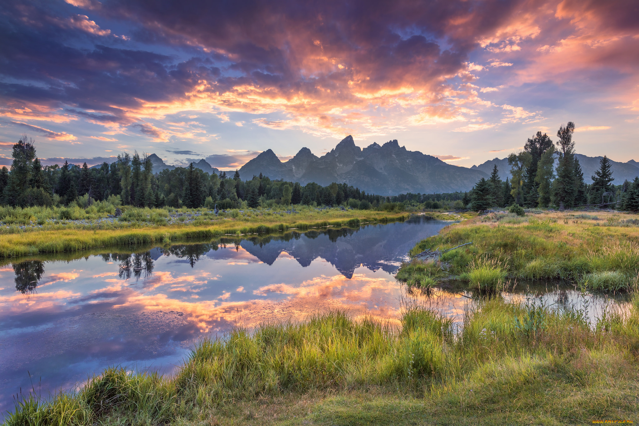 природа, реки, озера, река, лес, горы