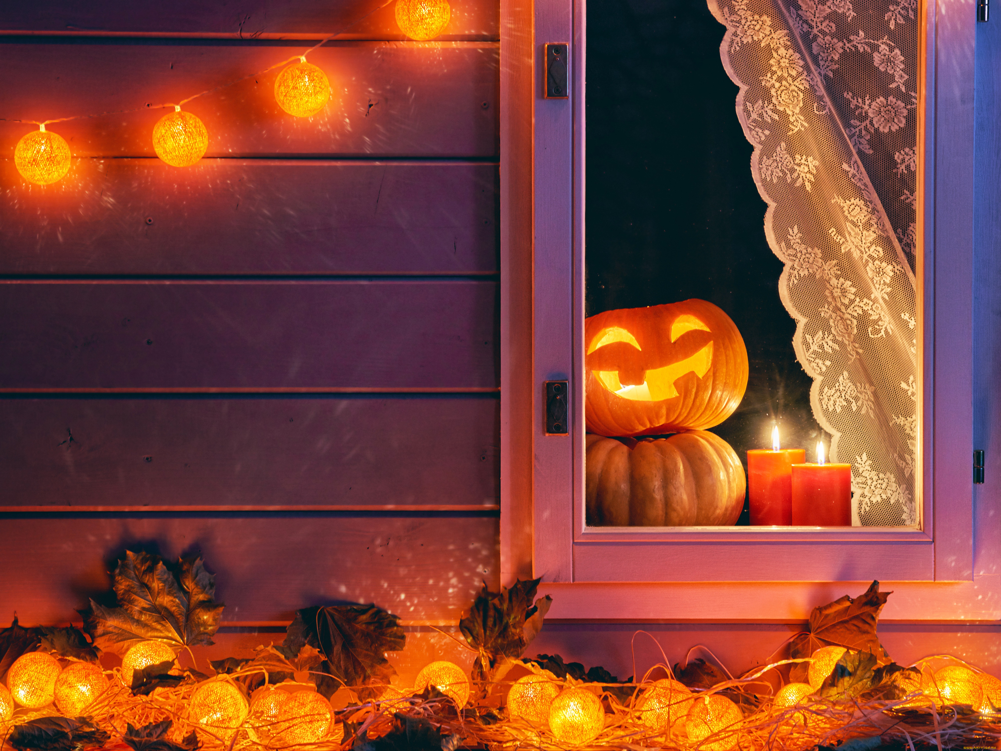 праздничные, хэллоуин, pumpkin, осень, ночь, хеллоуин, тыква, halloween, autumn, candle, окно, holidays