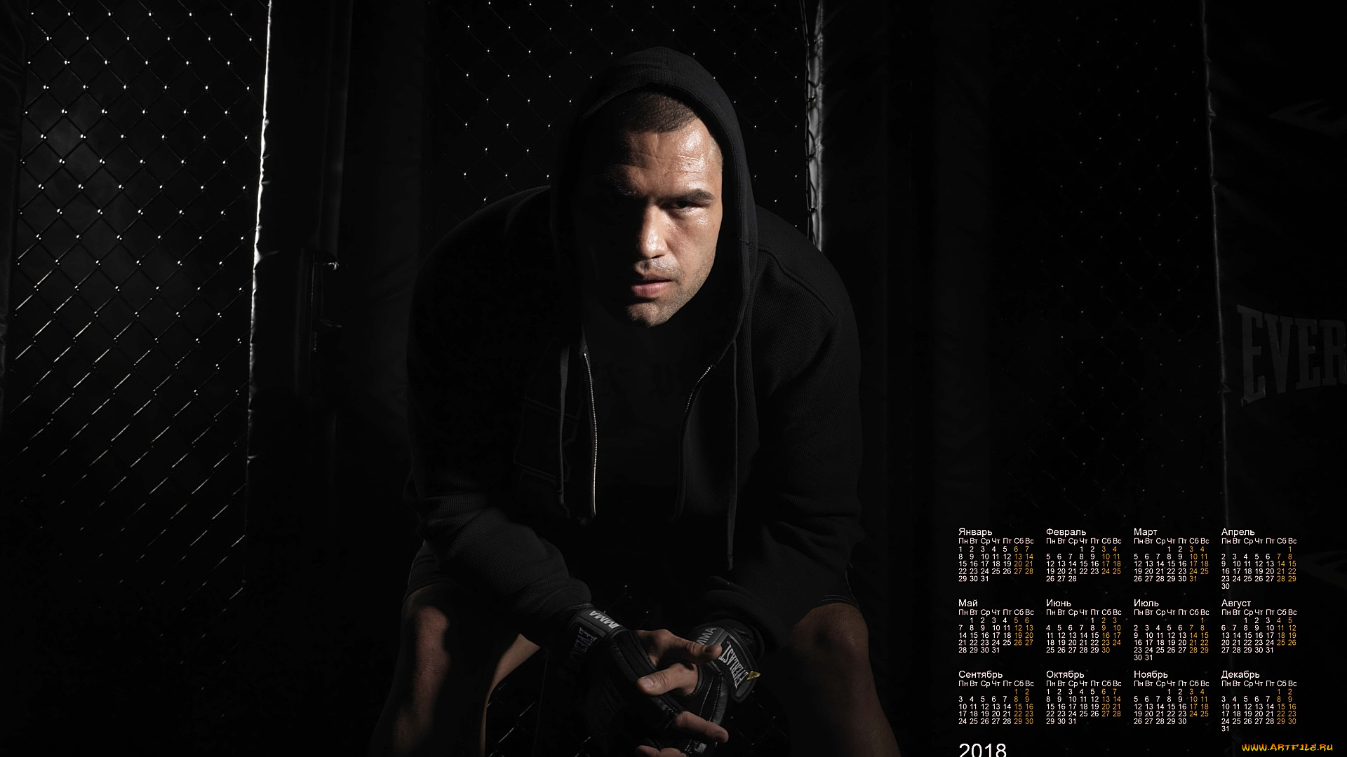 kejn, velaskes, календари, знаменитости, боксер, перчатки, мужчина, взгляд, капюшон