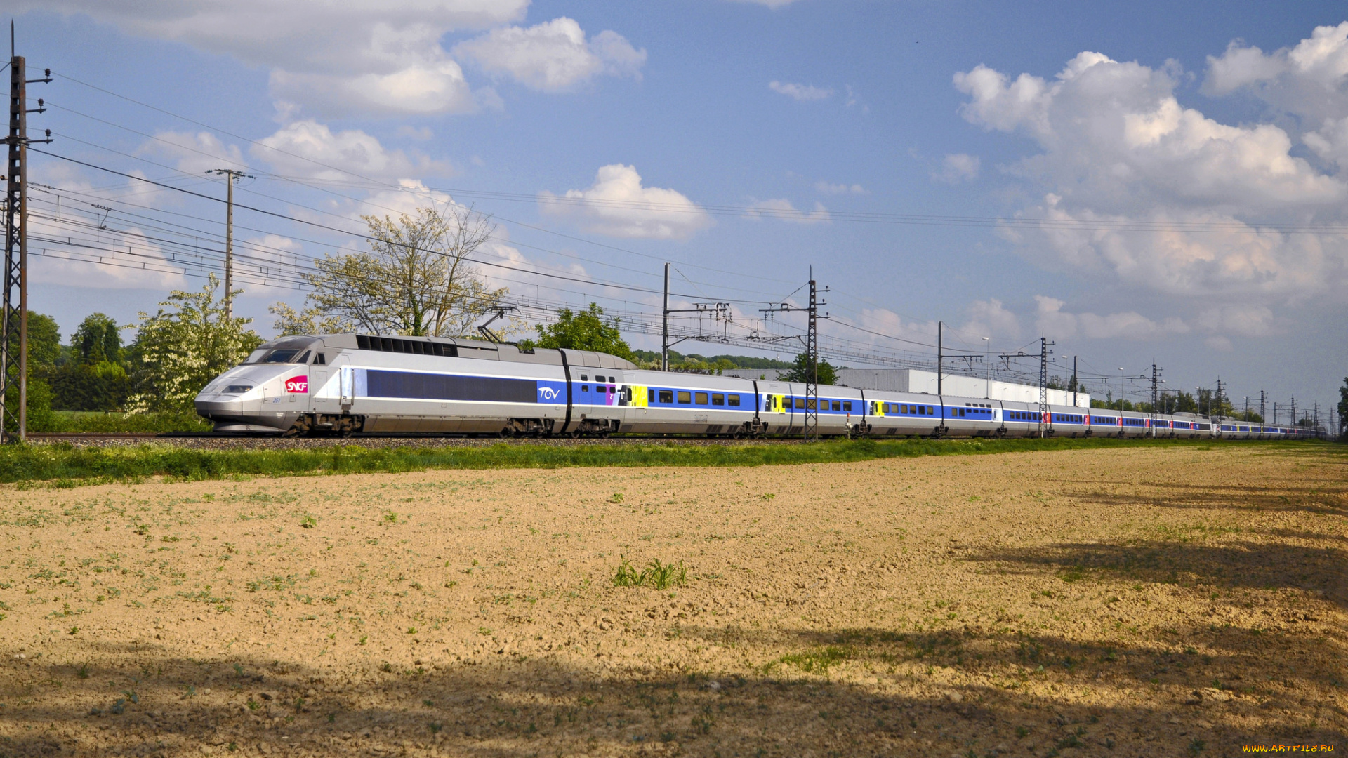 техника, поезда, локомотив, состав