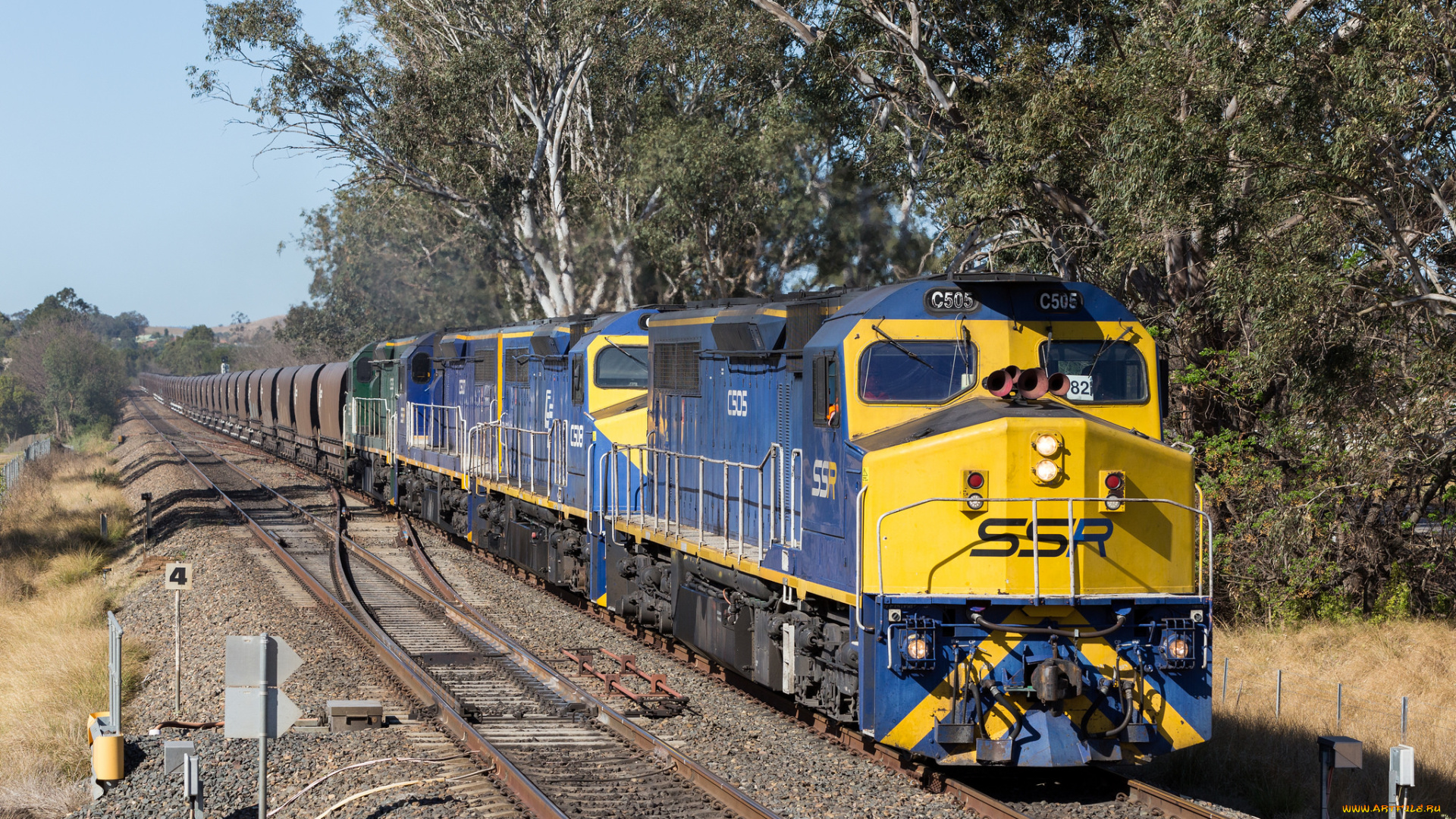 техника, поезда, локомотив, состав