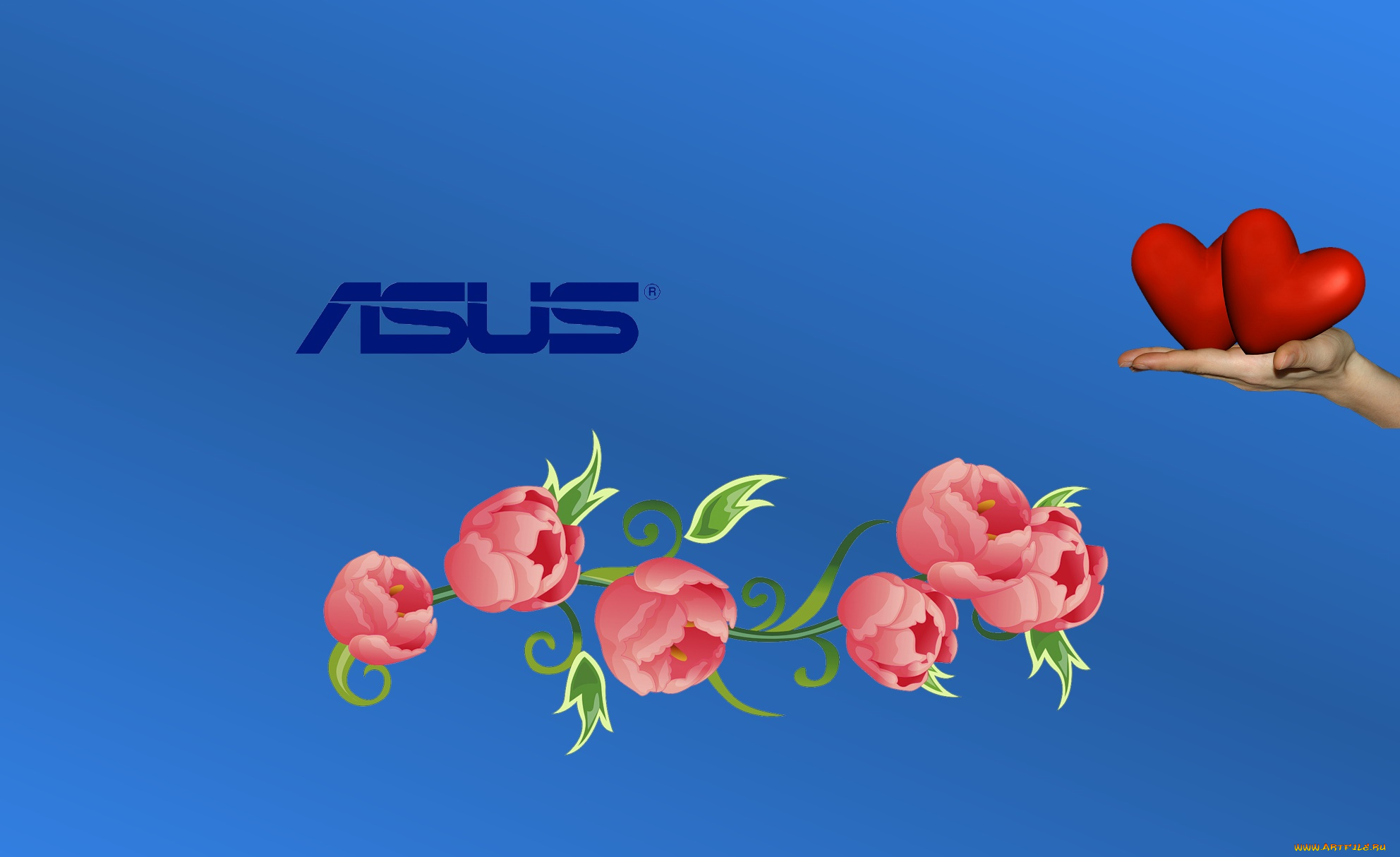 компьютеры, asus, фон, логотип