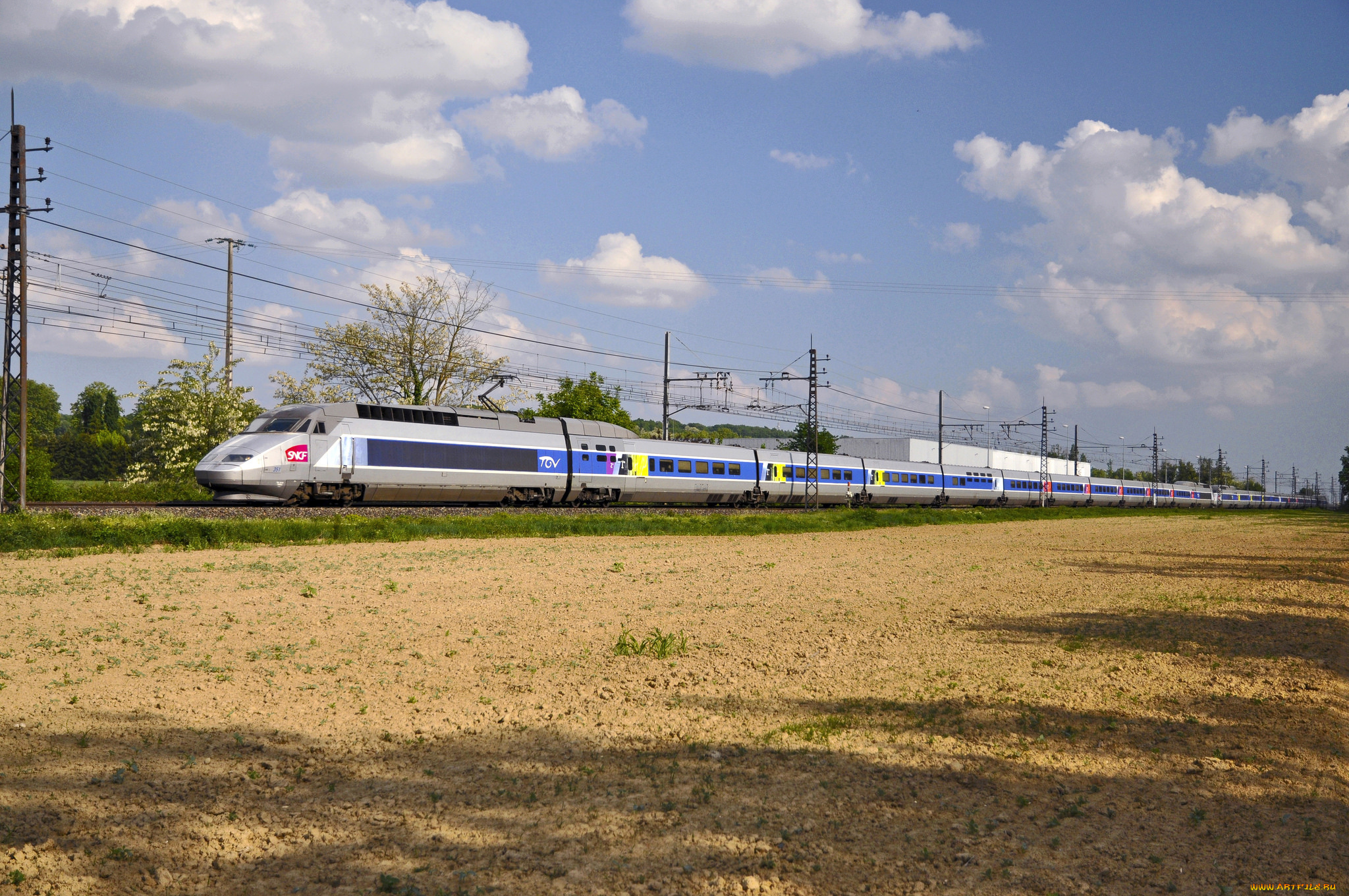 техника, поезда, локомотив, состав