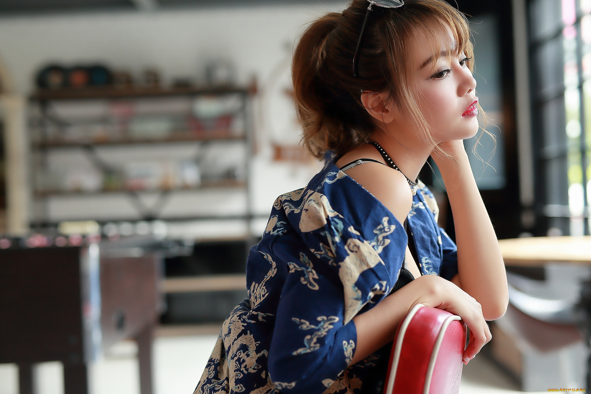 девушки, -unsort, , азиатки, взгляд, лицо