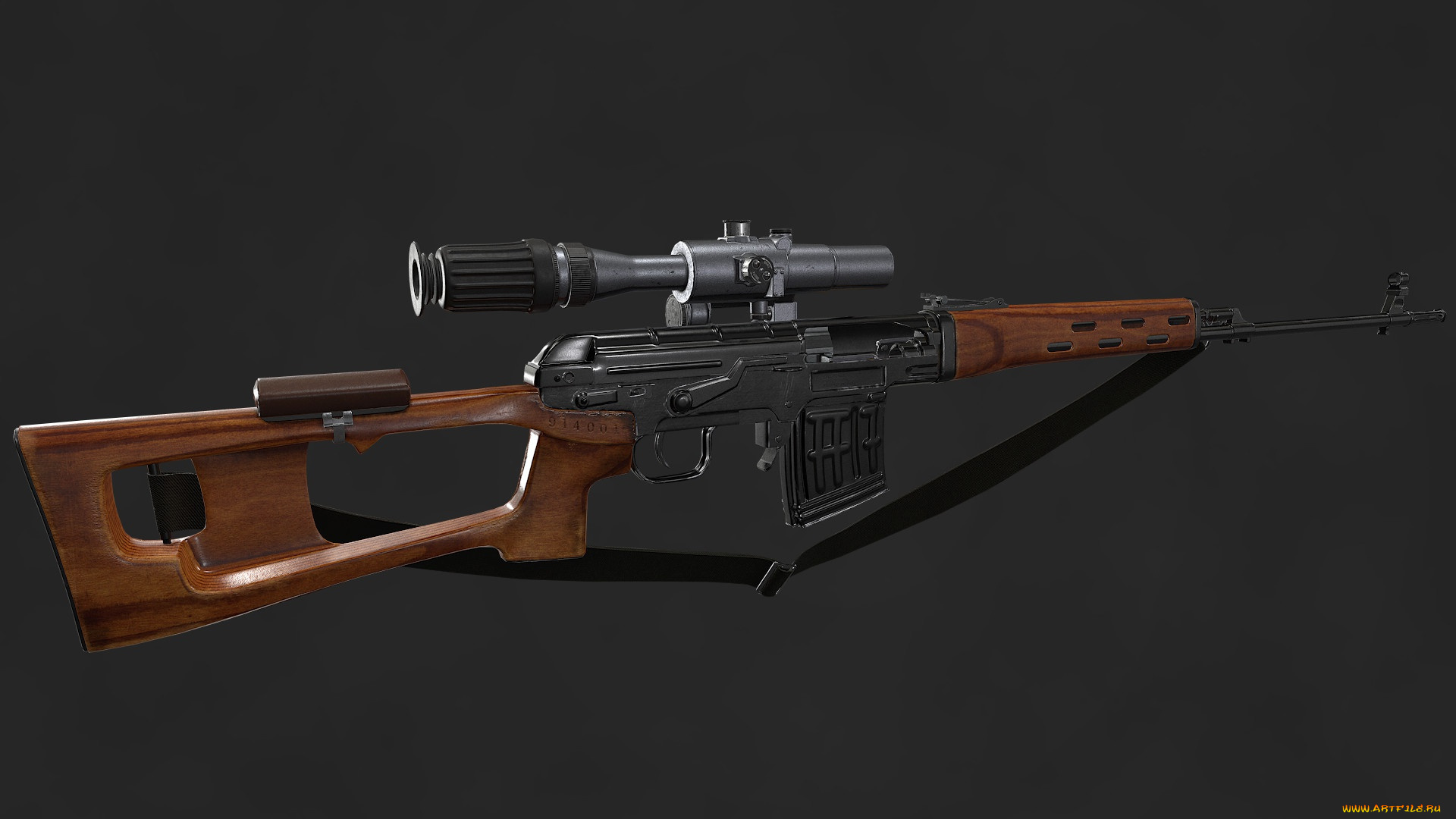 оружие, 3d, классика, свд, снайперская, винтовка, драгунова