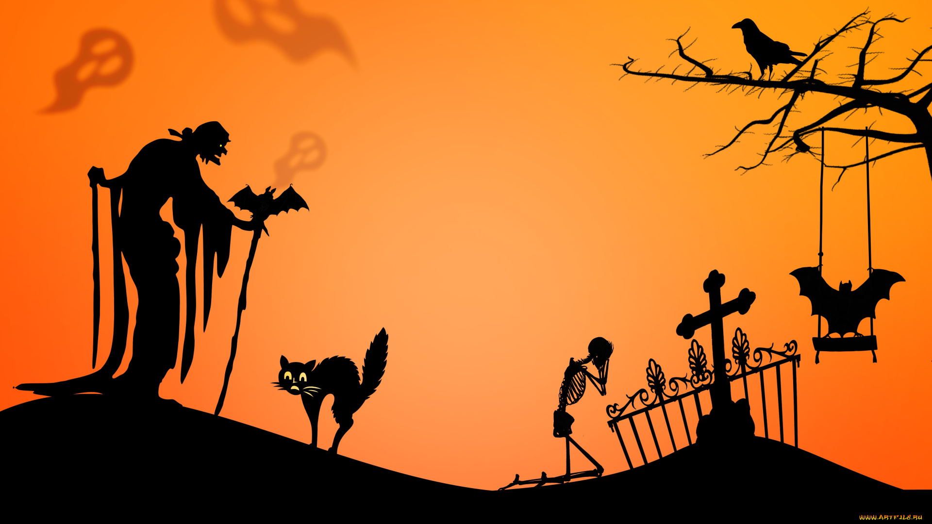 праздничные, хэллоуин, мистика, тыква