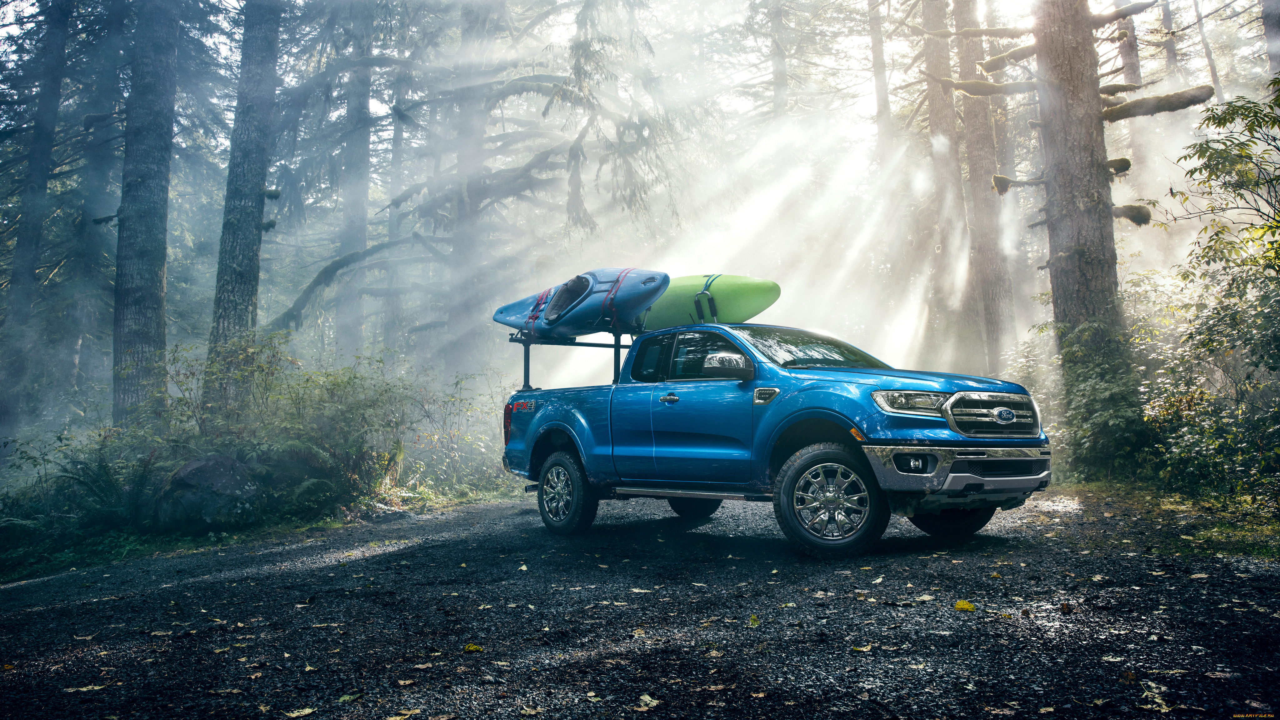 2019, ford, ranger, lariat, chrome, fx4, supercab, автомобили, ford, 2019, ranger, lariat, chrome, fx4, supercab, лес, джип, форд, внедорожник
