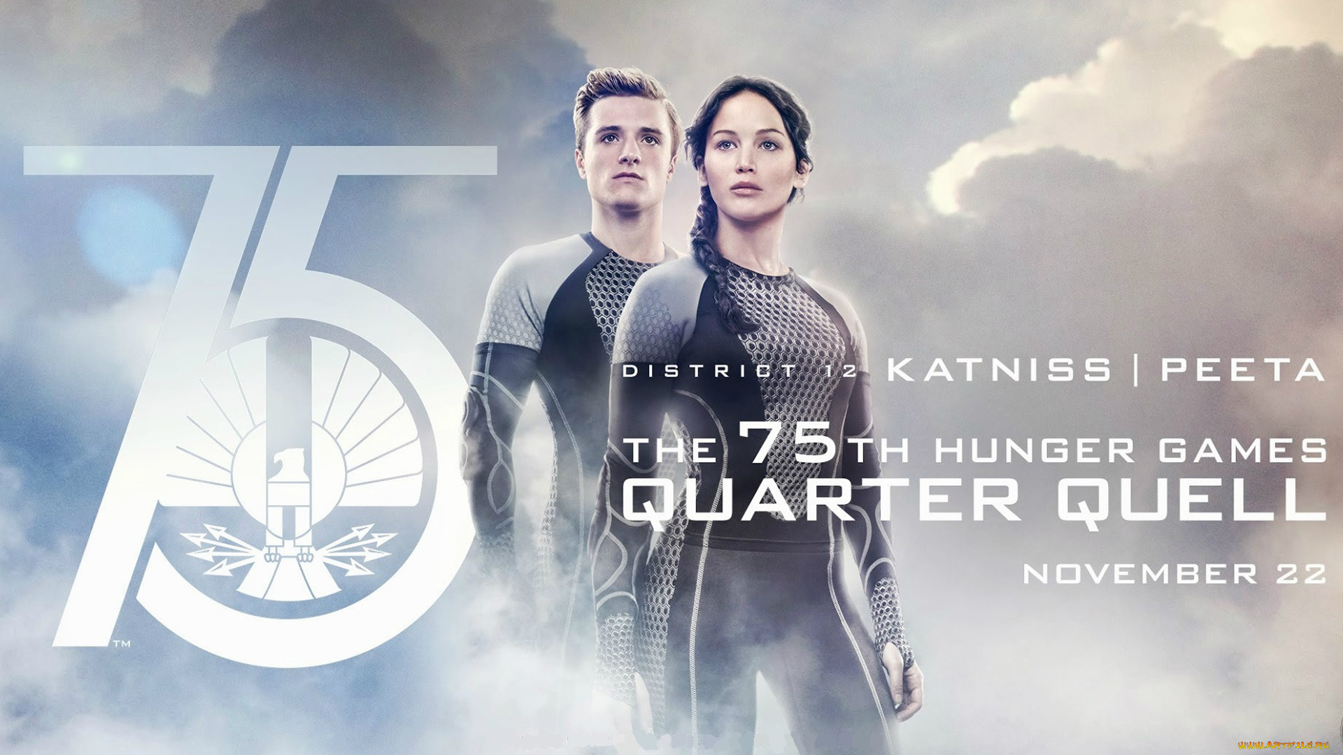 кино, фильмы, the, hunger, games, , catching, fire, парень, девушка, облака