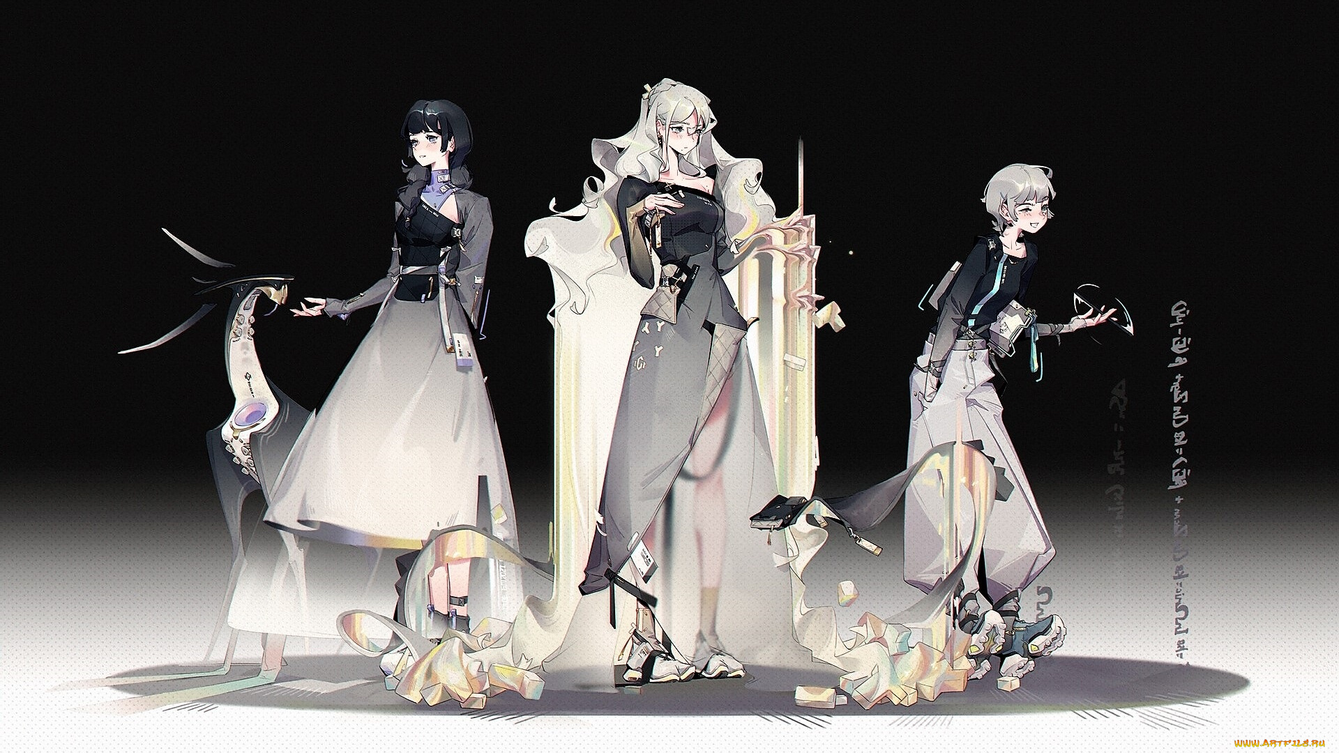 аниме, оружие, , техника, , технологии, девушки, роботы, механизмы