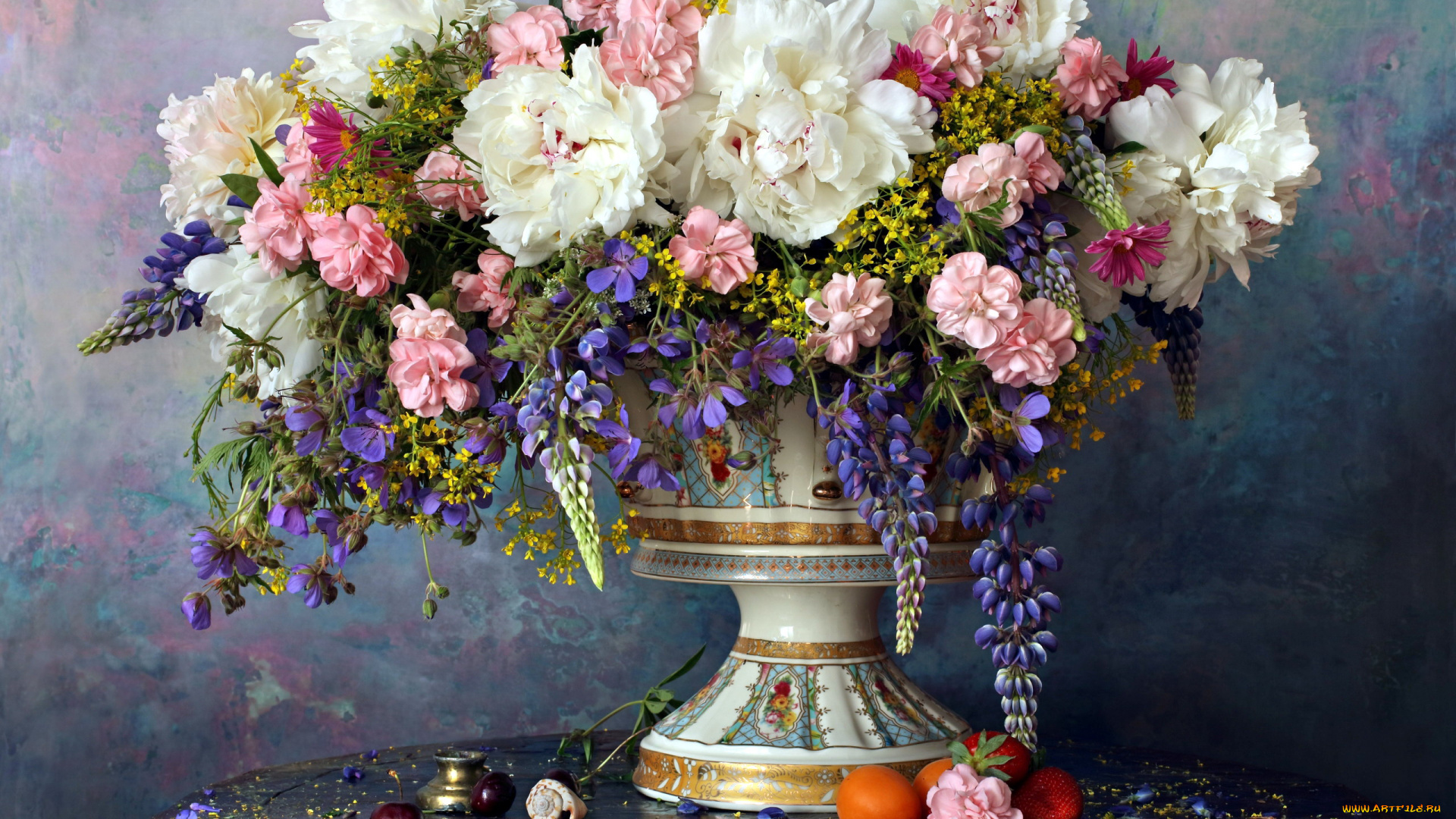 цветы, букеты, , композиции, пионы, букет, люпин