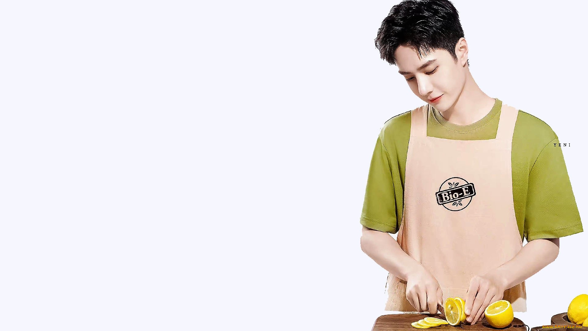 мужчины, wang, yi, bo, актер, фартук, лимоны
