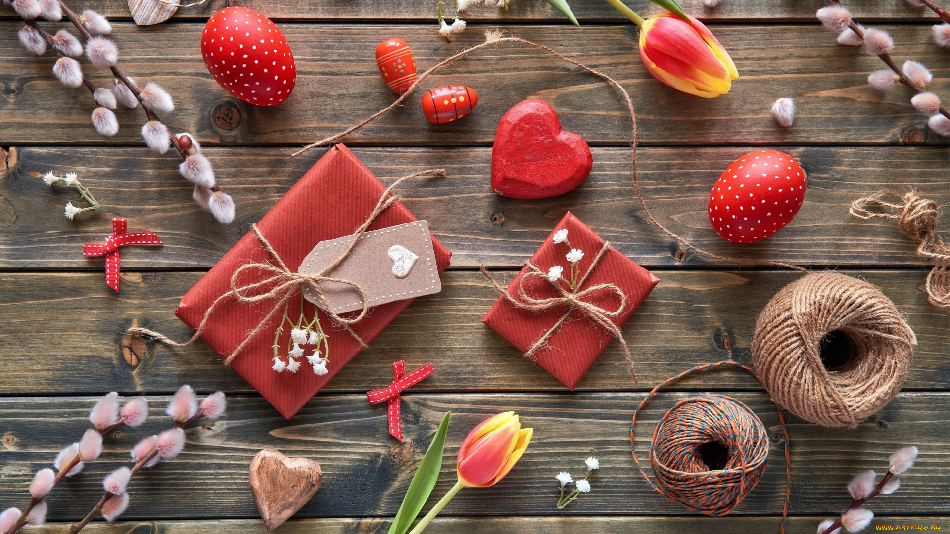 праздничные, пасха, тюльпан, подарки, писанки, верба