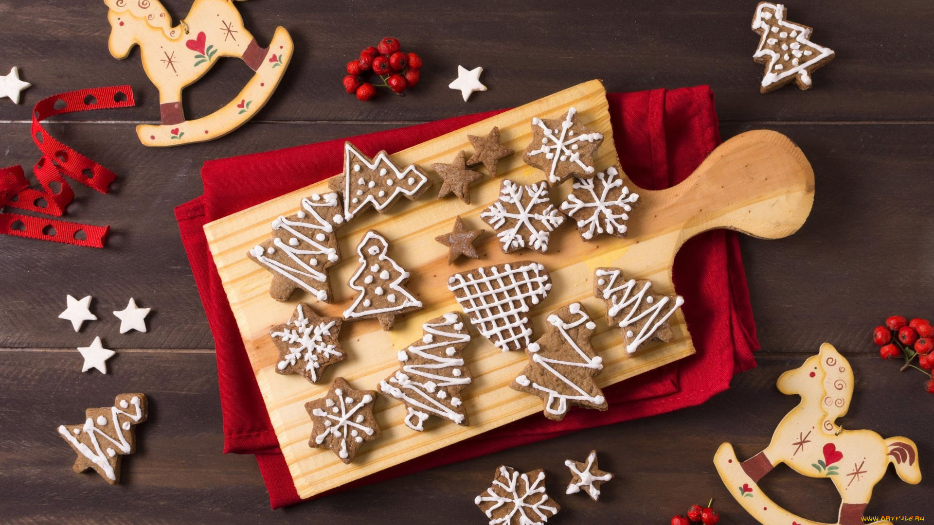 праздничные, угощения, новогоднее, печенье