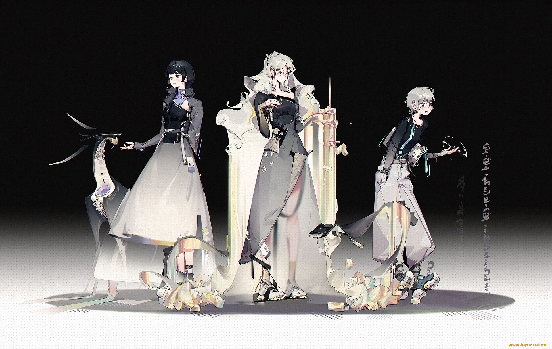 аниме, оружие, , техника, , технологии, девушки, роботы, механизмы