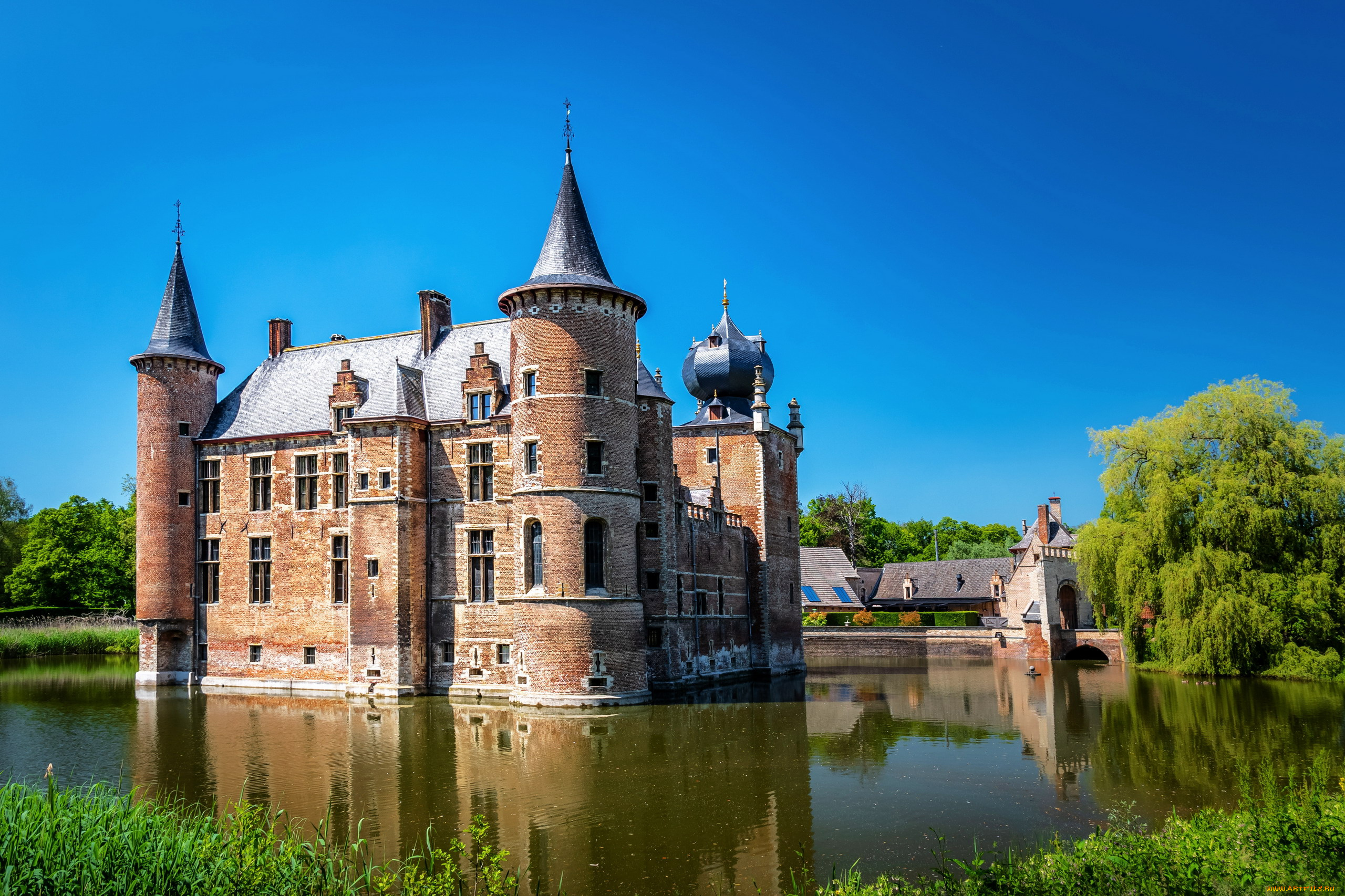 aartselaar, castle, belgium, города, замки, бельгии, aartselaar, castle