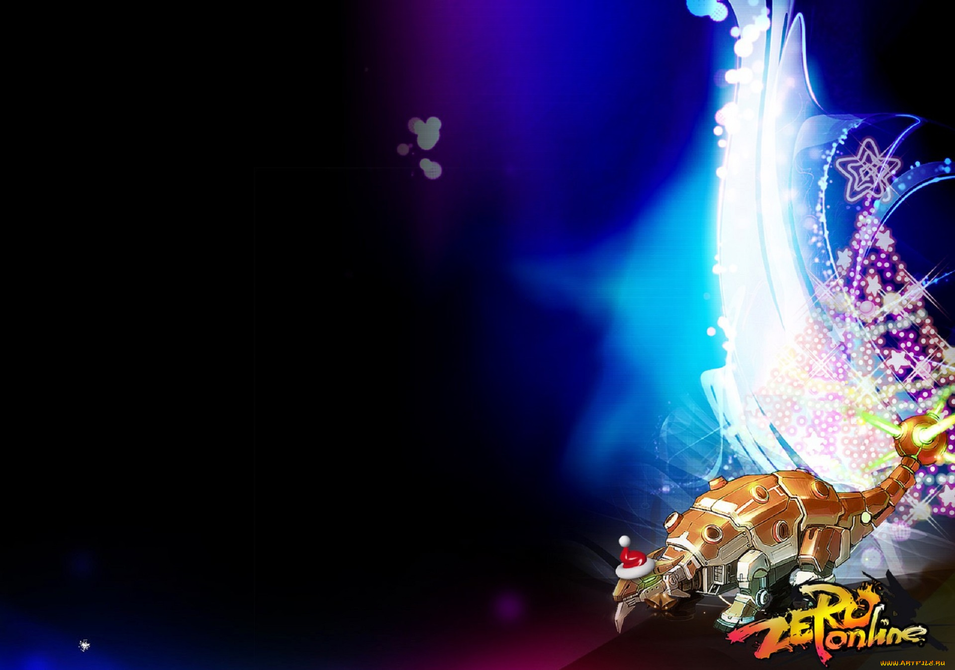 видео, игры, zero, online, техника, робот, динозавр, шапка, свет, ёлка, новый, год