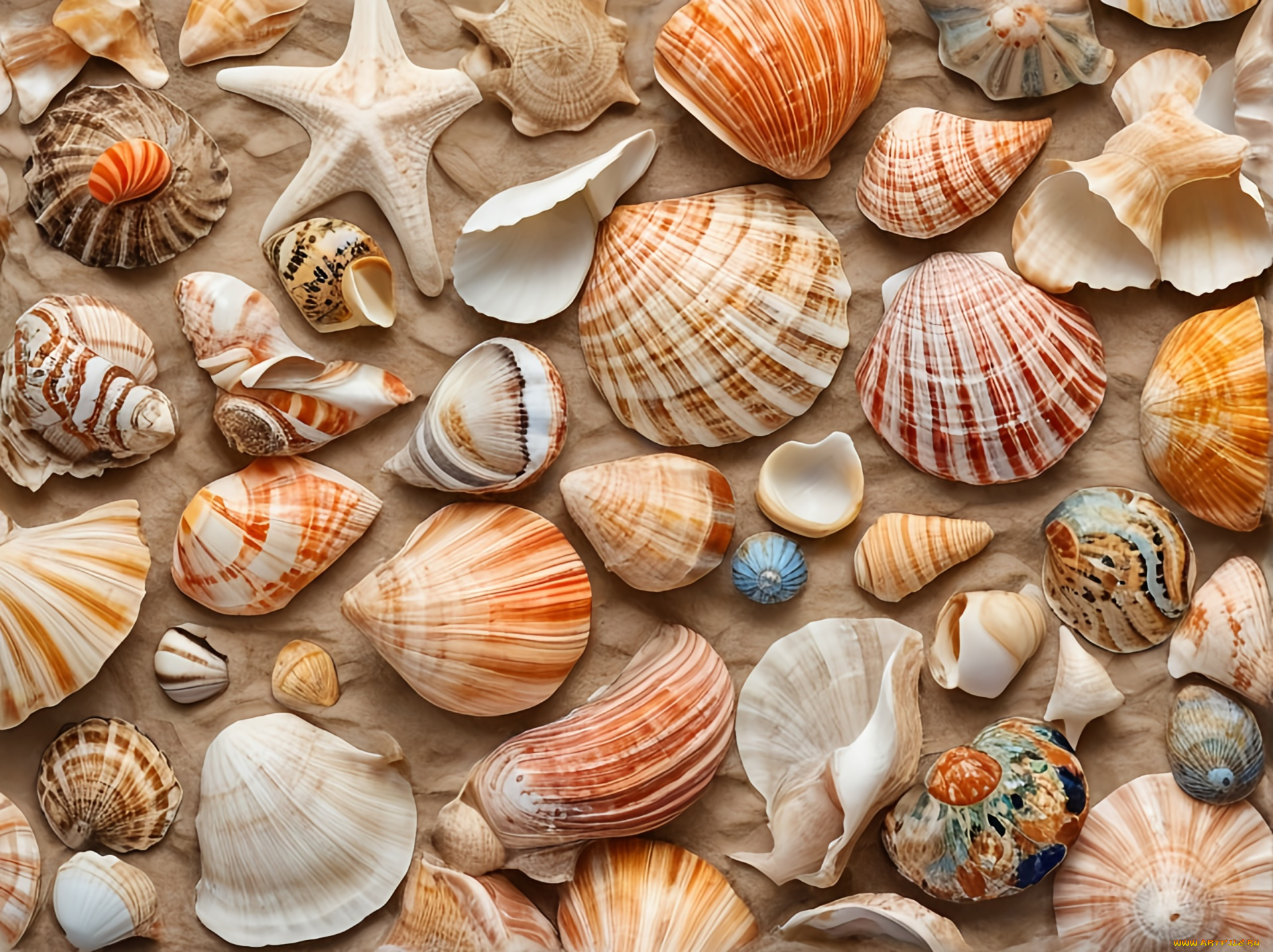 разное, ракушки, , кораллы, , декоративные, и, spa-камни, морские, много