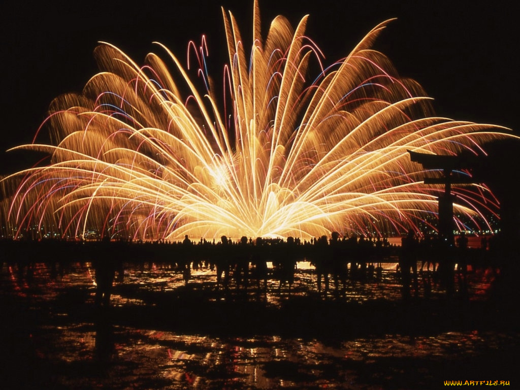 разное, салюты, фейерверки