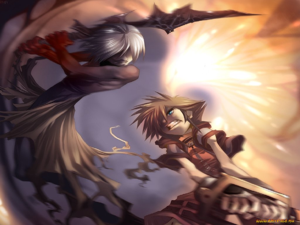 аниме, kingdom, hearts