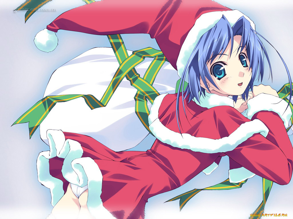 аниме, merry, chrismas, winter