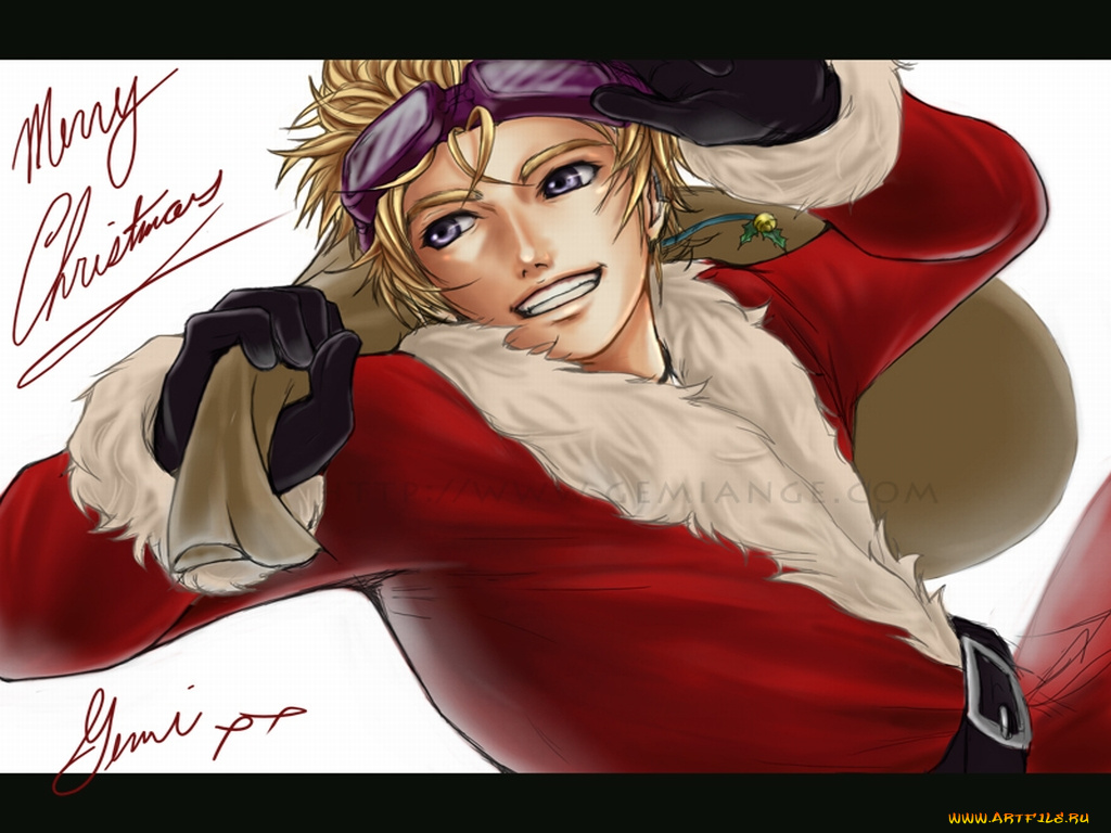 аниме, merry, chrismas, winter