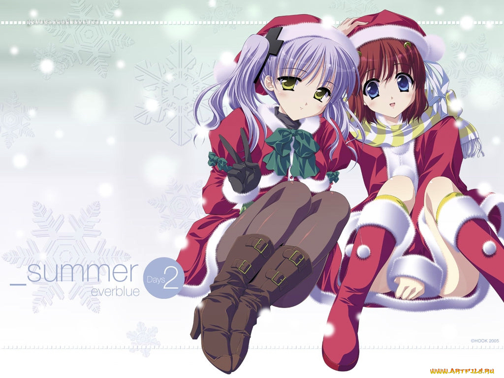 аниме, merry, chrismas, winter