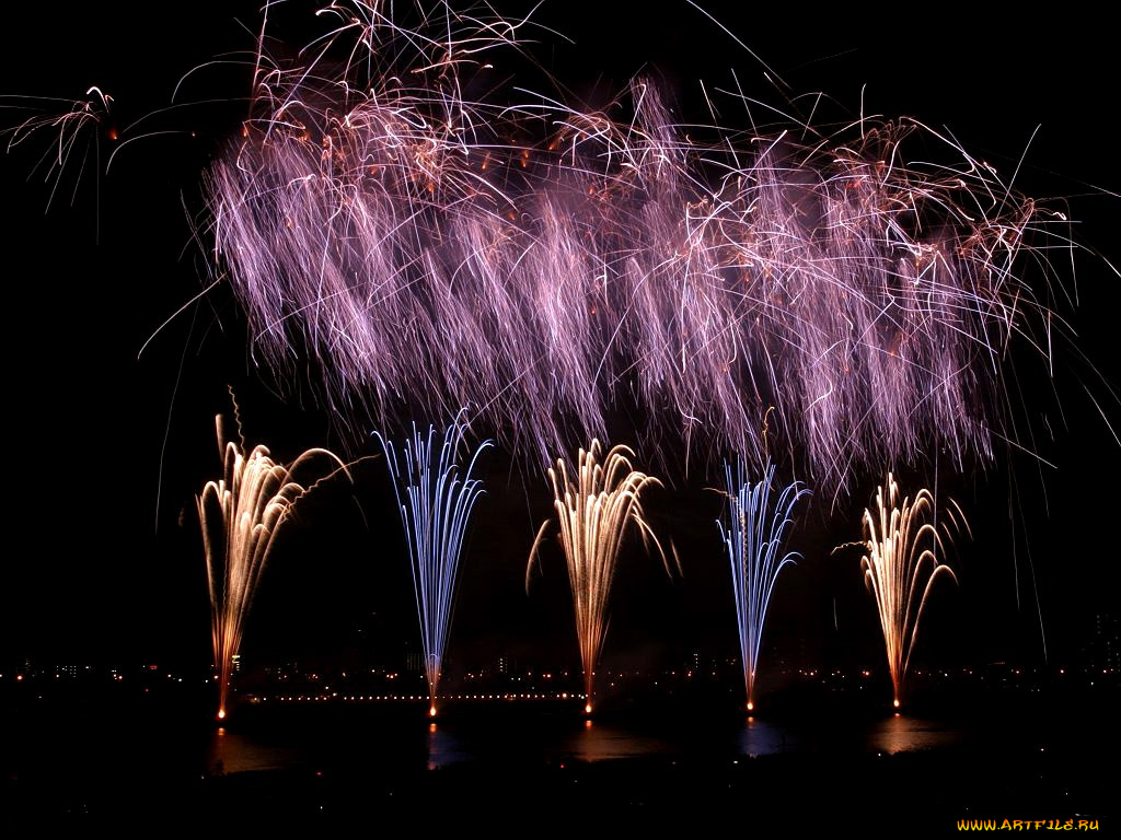 разное, салюты, фейерверки