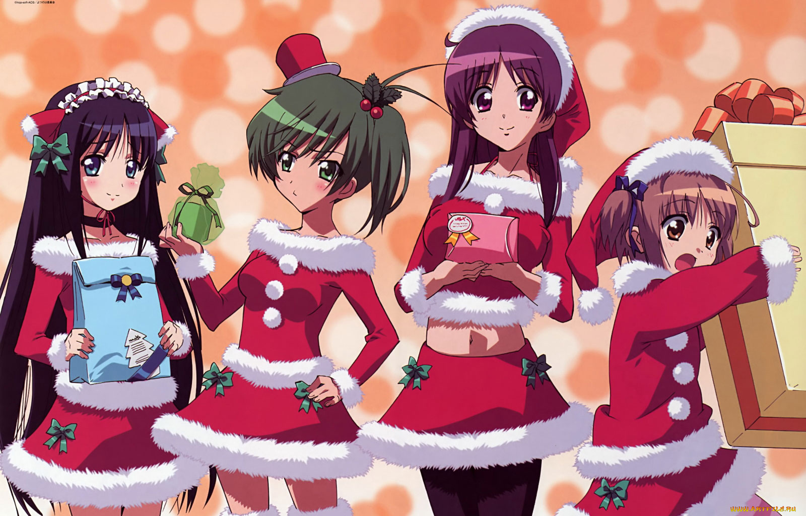 аниме, merry, chrismas, winter