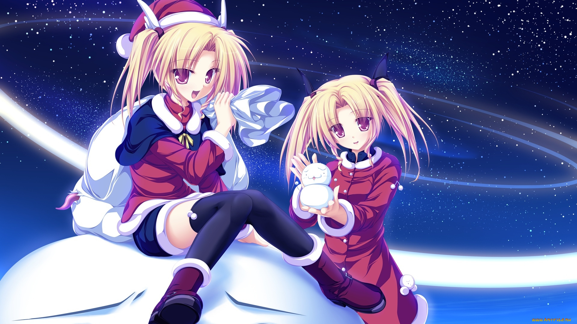 аниме, merry, chrismas, winter