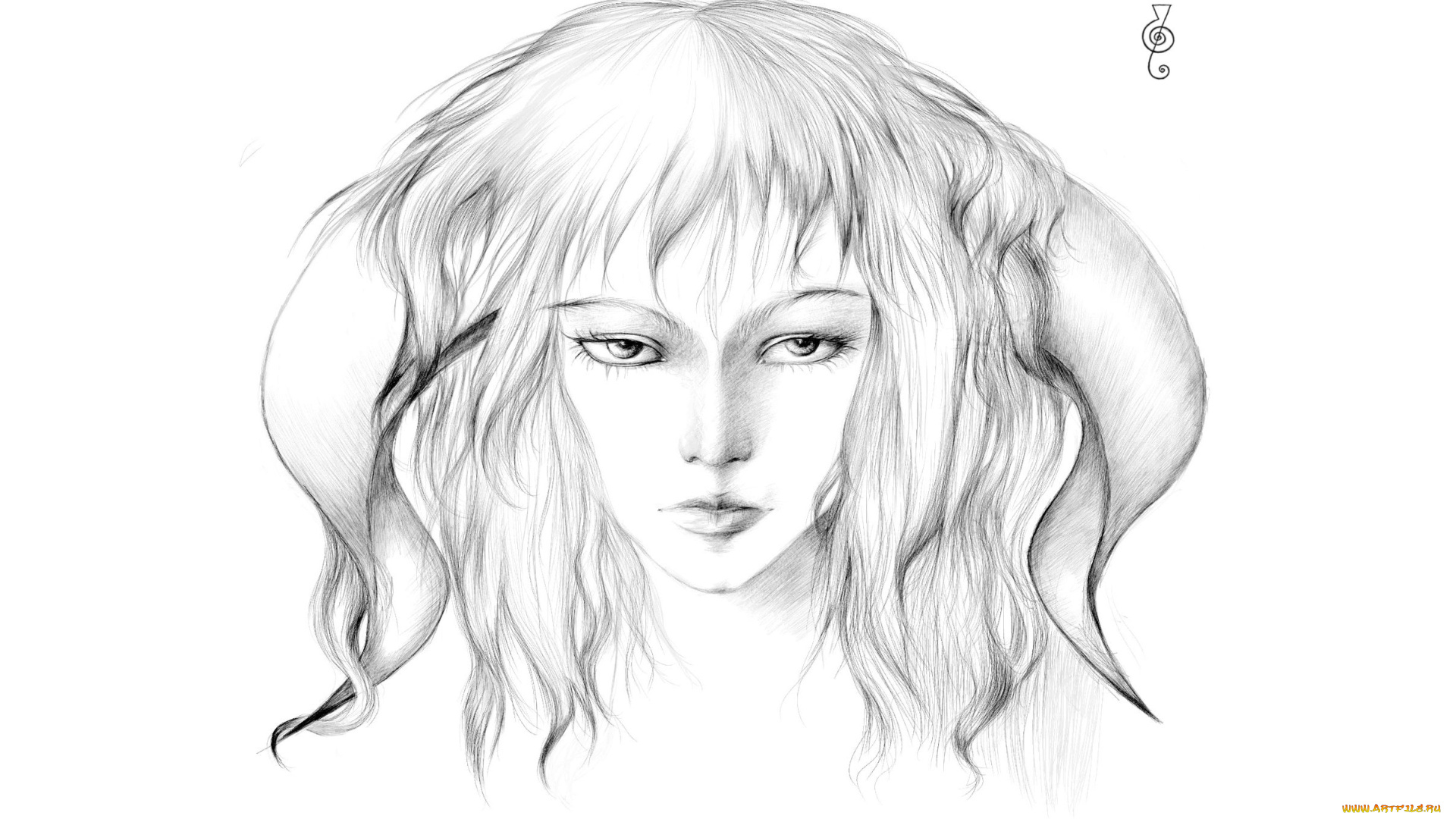 рисованные, люди, девушка, портрет